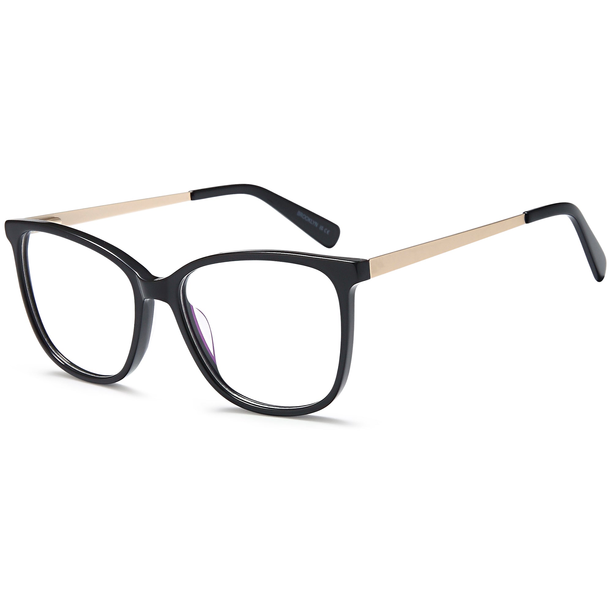 Brooklyn D242 Black Square Plastic Glasses – Women Full Rim Eyewear
