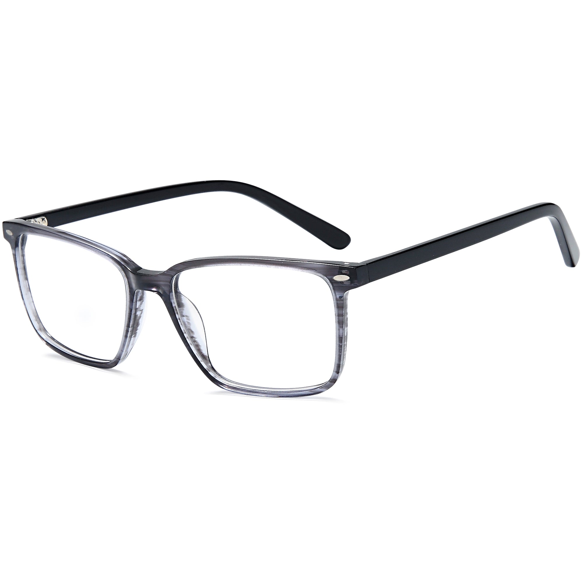 Brooklyn D243 Grey Square Plastic Glasses – Men Full Rim Eyewear