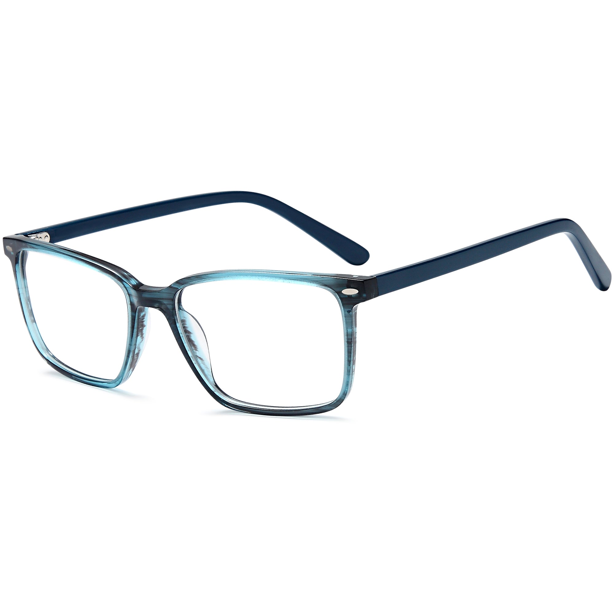Brooklyn D243 Teal Square Plastic Glasses – Men Full Rim Eyewear
