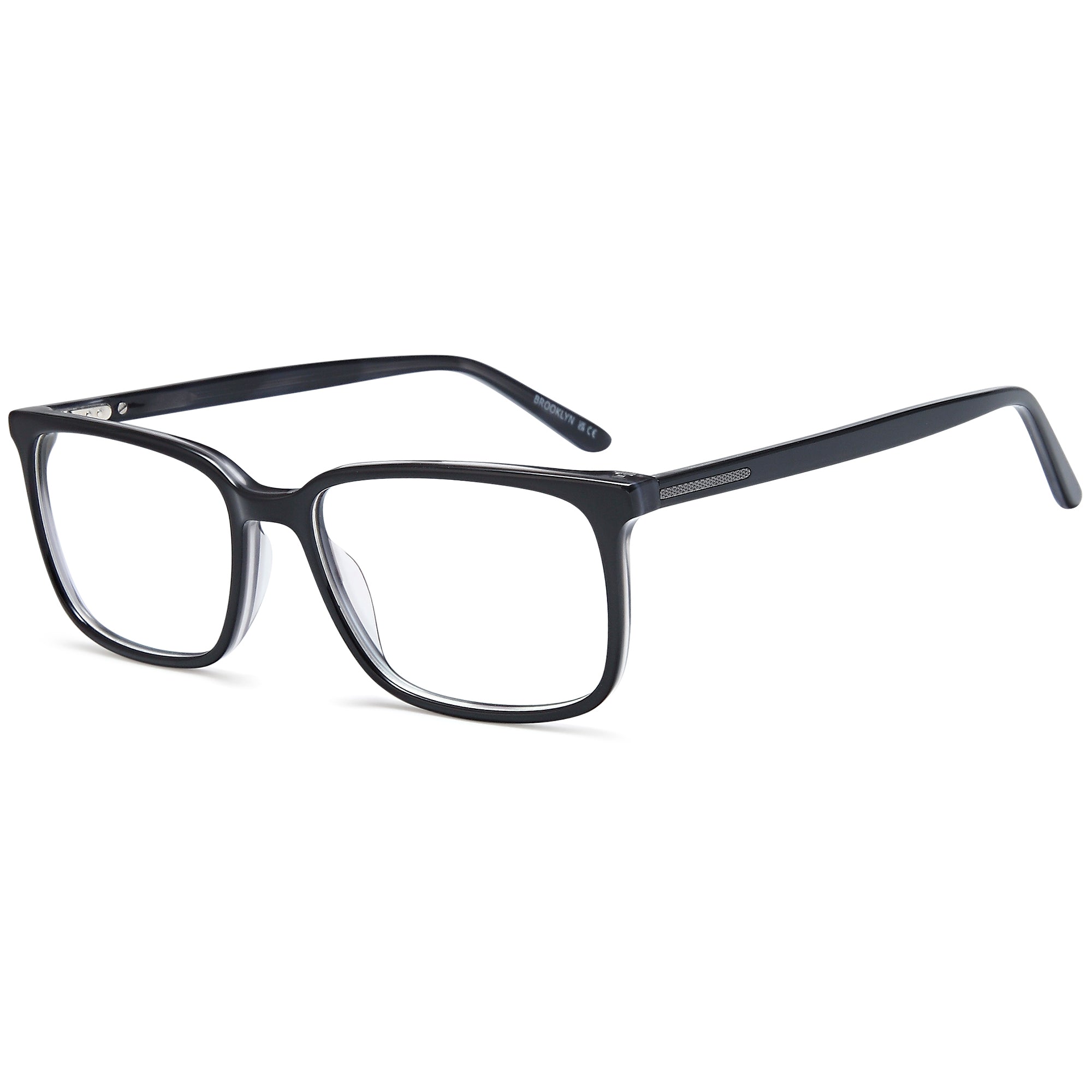 Brooklyn D245 Grey Square Plastic Glasses – Men Full Rim Eyewear