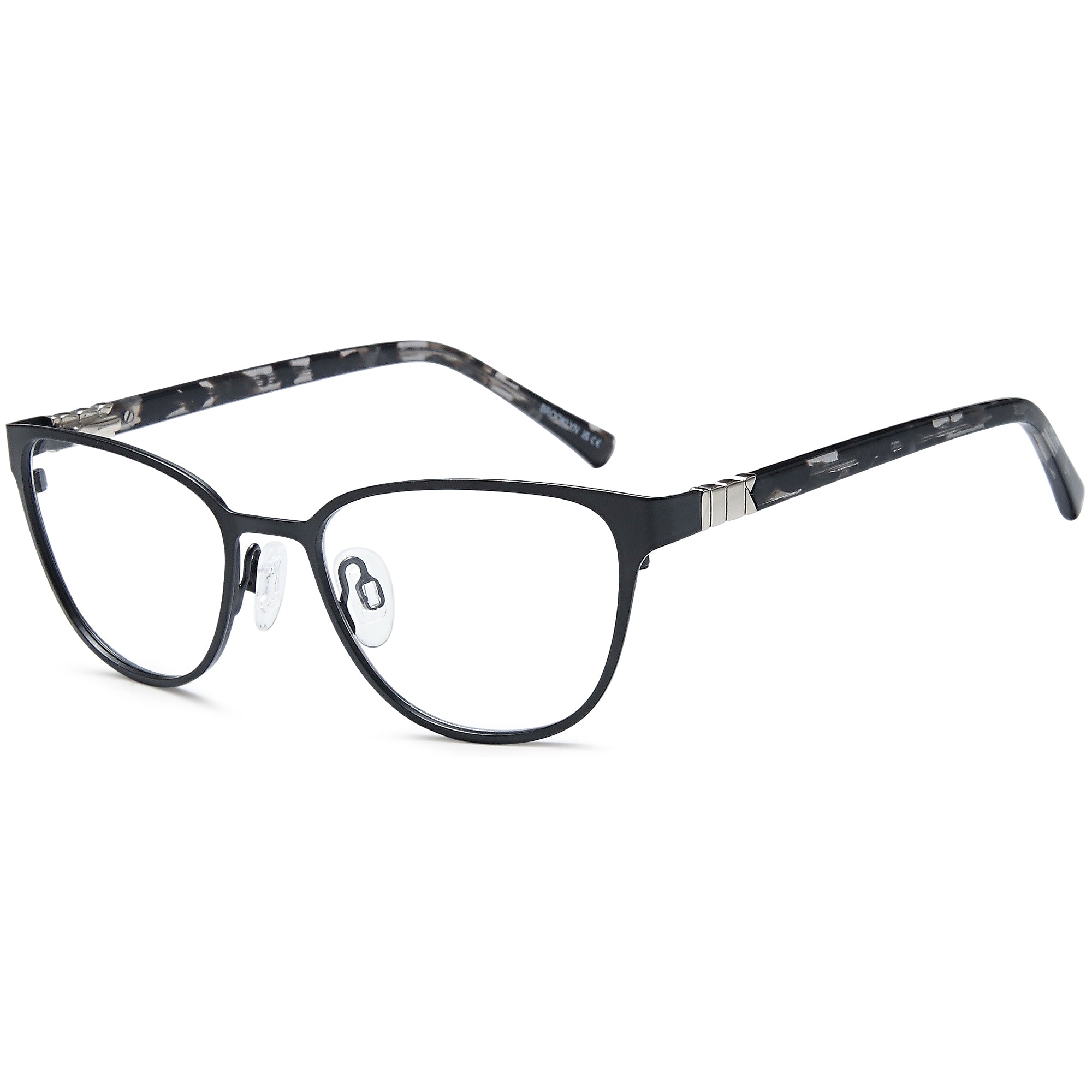 Brooklyn D251 Black Square Metal Glasses – Women Full Rim Eyewear