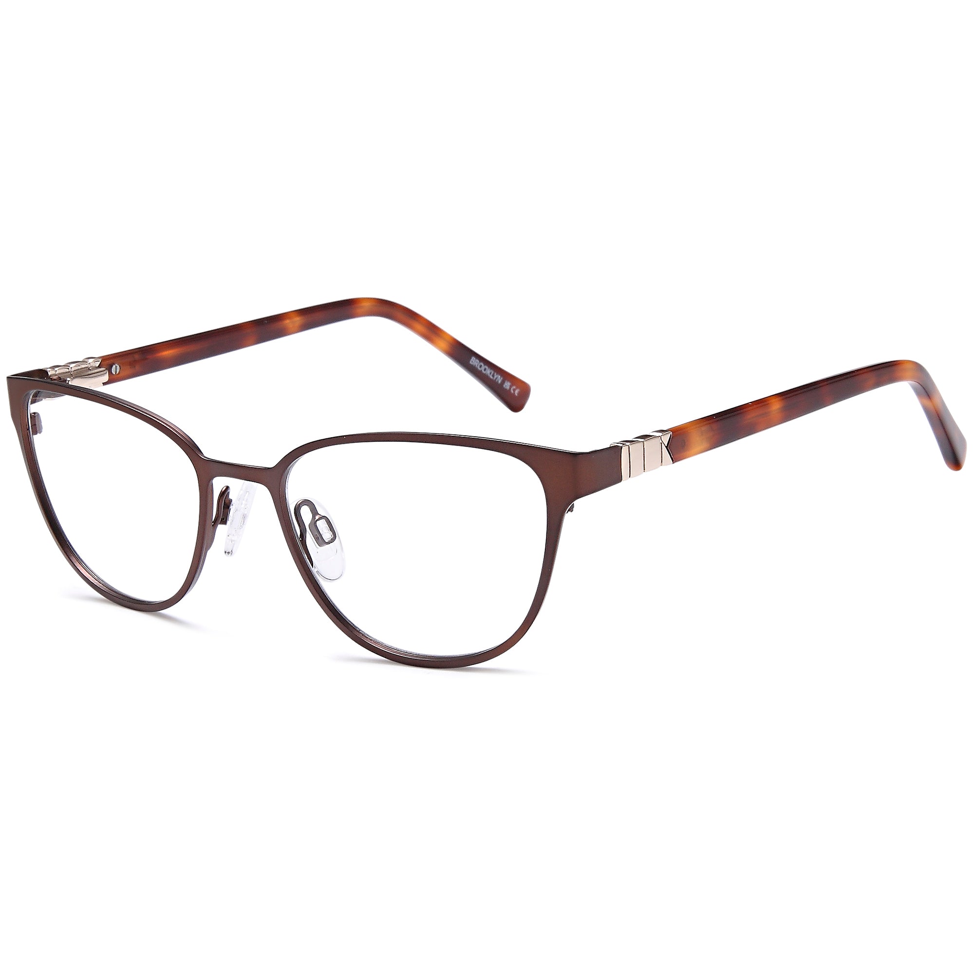Brooklyn D251 Brown Square Metal Glasses – Women Full Rim Eyewear