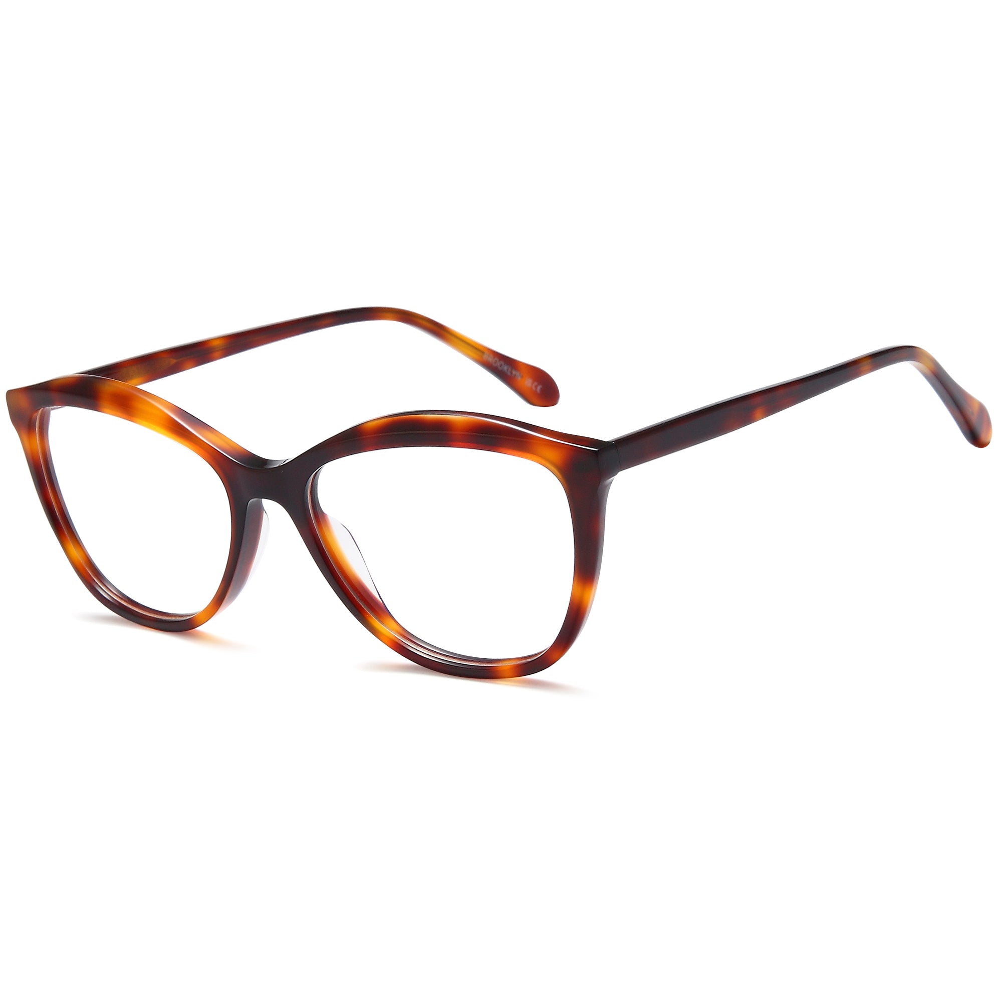 Brooklyn D262 Havana Square Plastic Glasses – Women Full Rim Eyewear