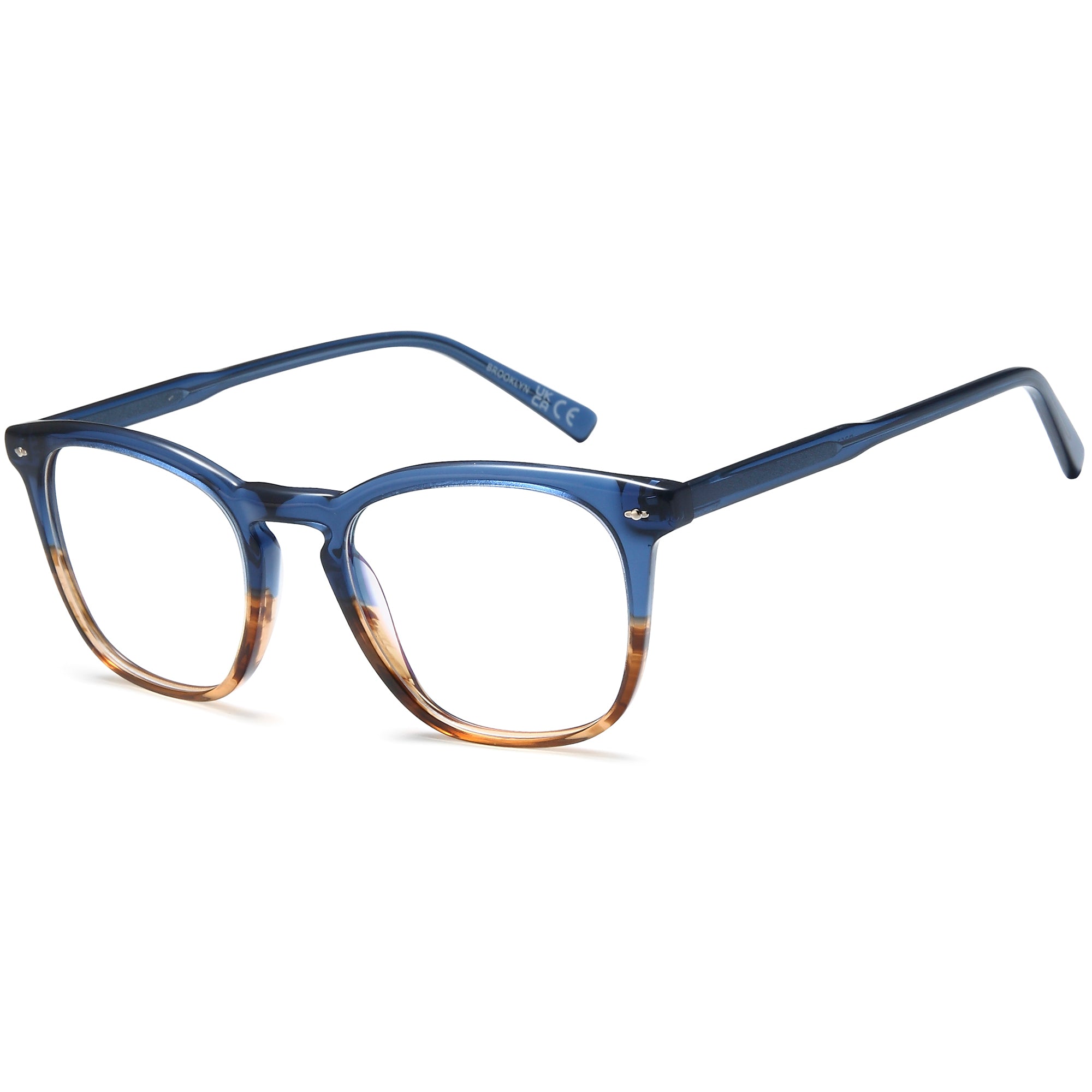 Brooklyn D263 Blue Square Plastic Glasses – Men Full Rim Eyewear