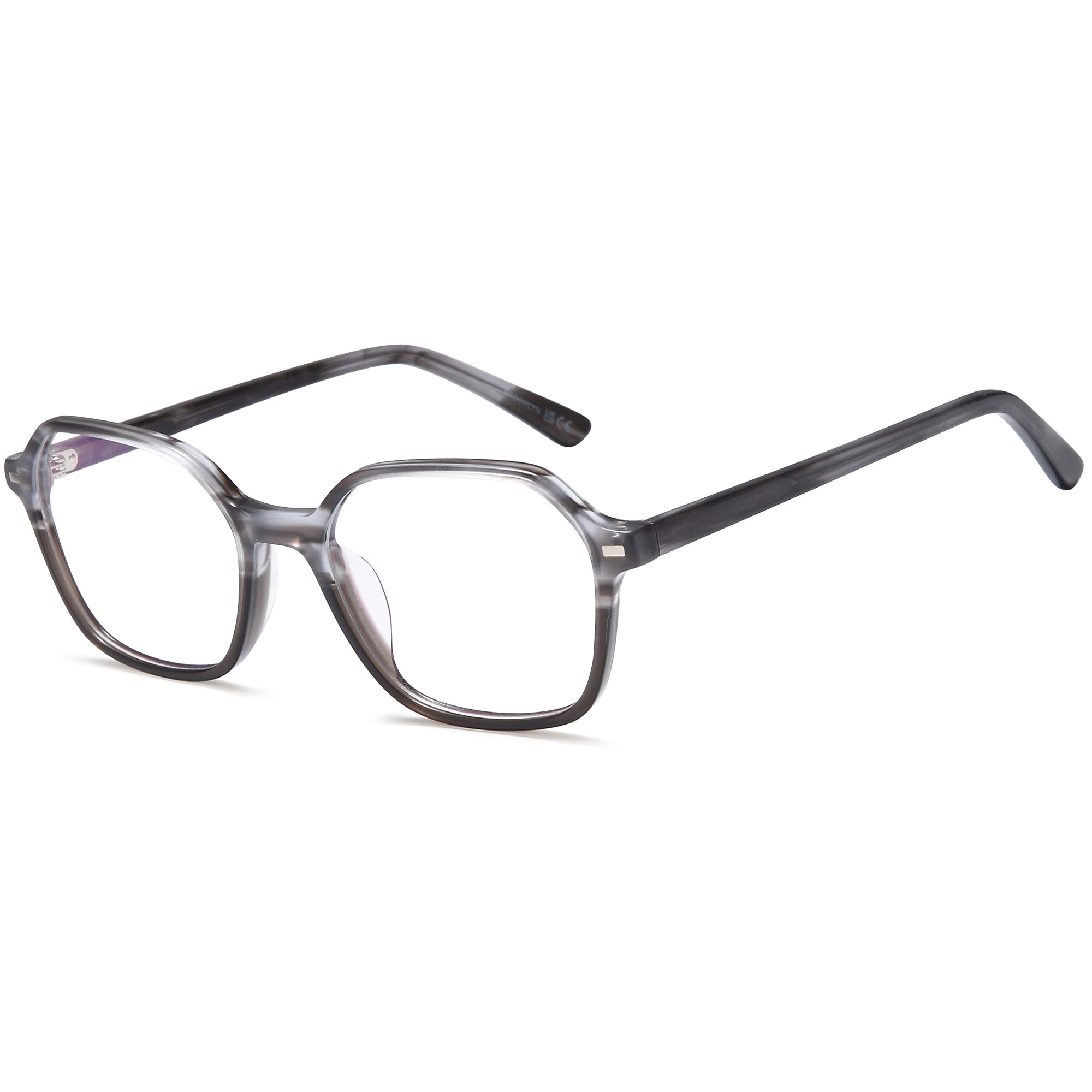 Brooklyn D266 Grey Square Acetate Glasses – Unisex Full Rim Eyewear
