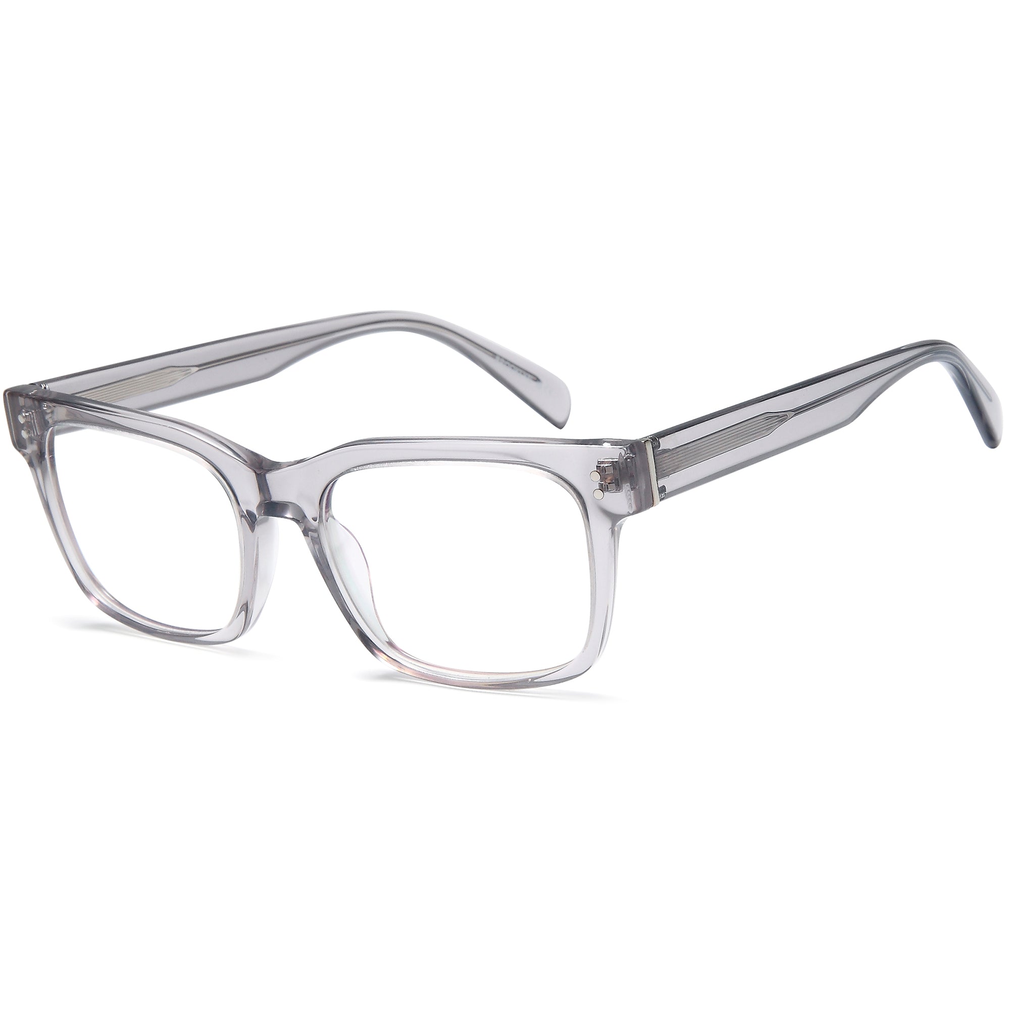 Brooklyn D267 Grey Square Acetate Glasses – Men Full Rim Eyewear