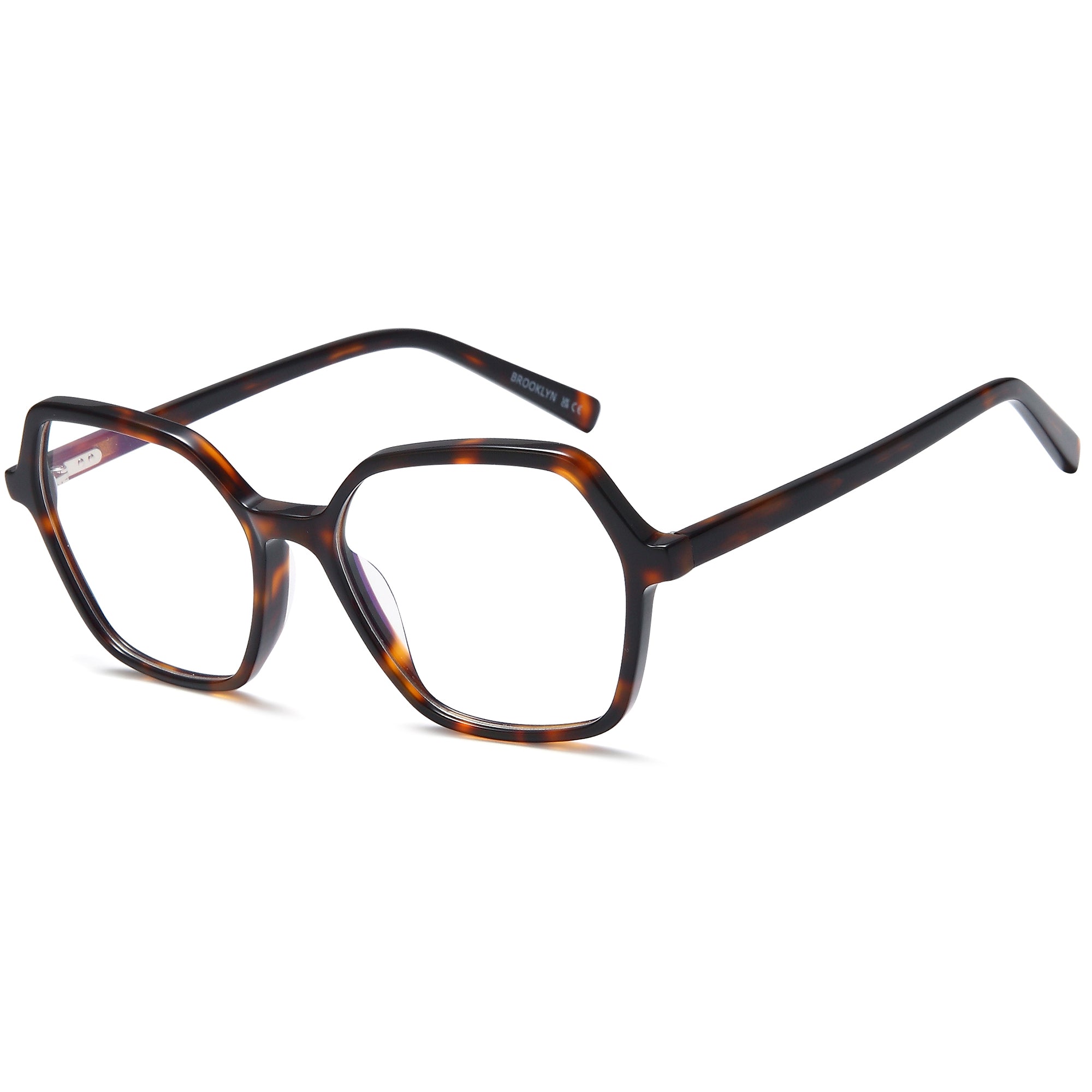 Brooklyn D268 Brown Square Acetate Glasses – Women Full Rim Eyewear