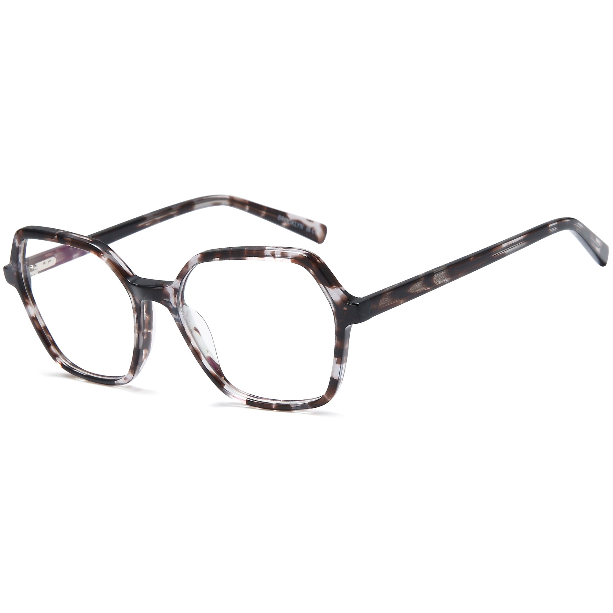 Brooklyn D268 Grey Square Acetate Glasses – Women Full Rim Eyewear