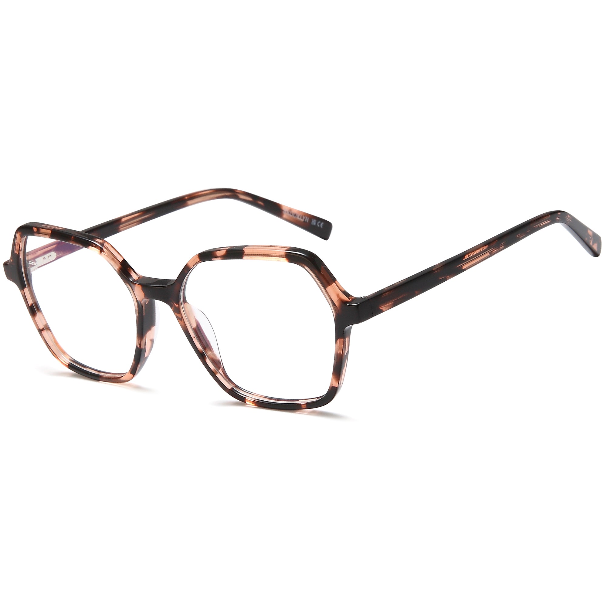 Brooklyn D268 Pink Square Acetate Glasses – Women Full Rim Eyewear