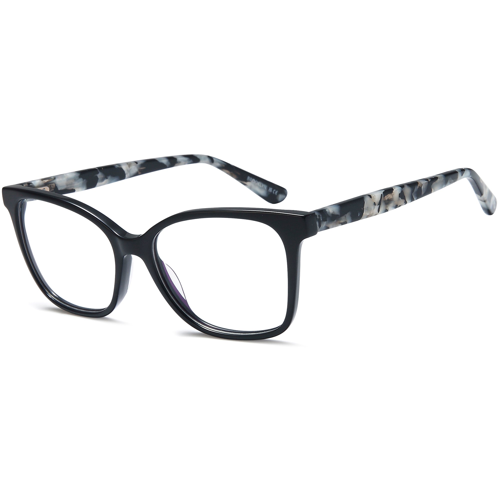 Brooklyn D271 Black Round Plastic Glasses – Women Full Rim Eyewear