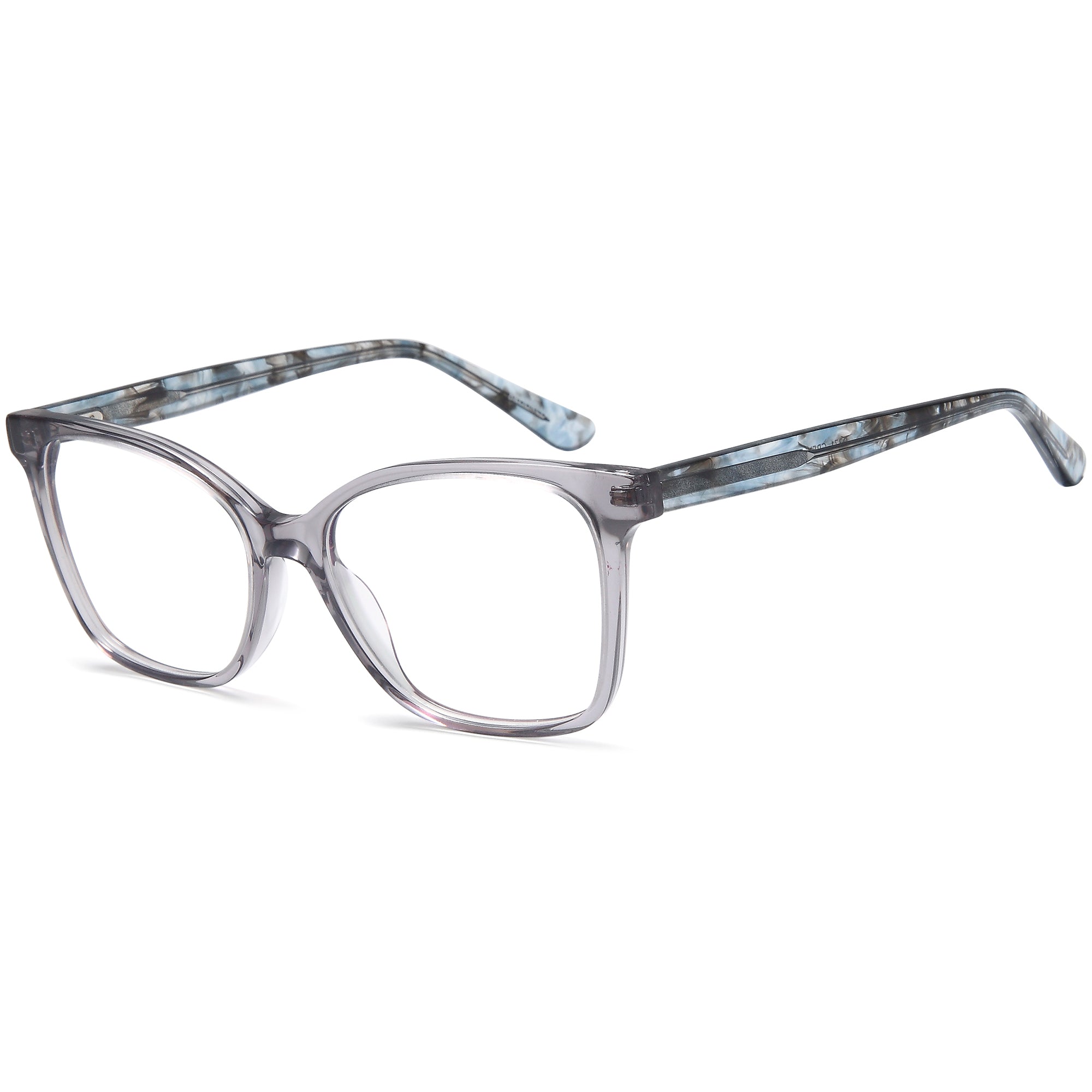 Brooklyn D271 Grey Round Plastic Glasses – Women Full Rim Eyewear