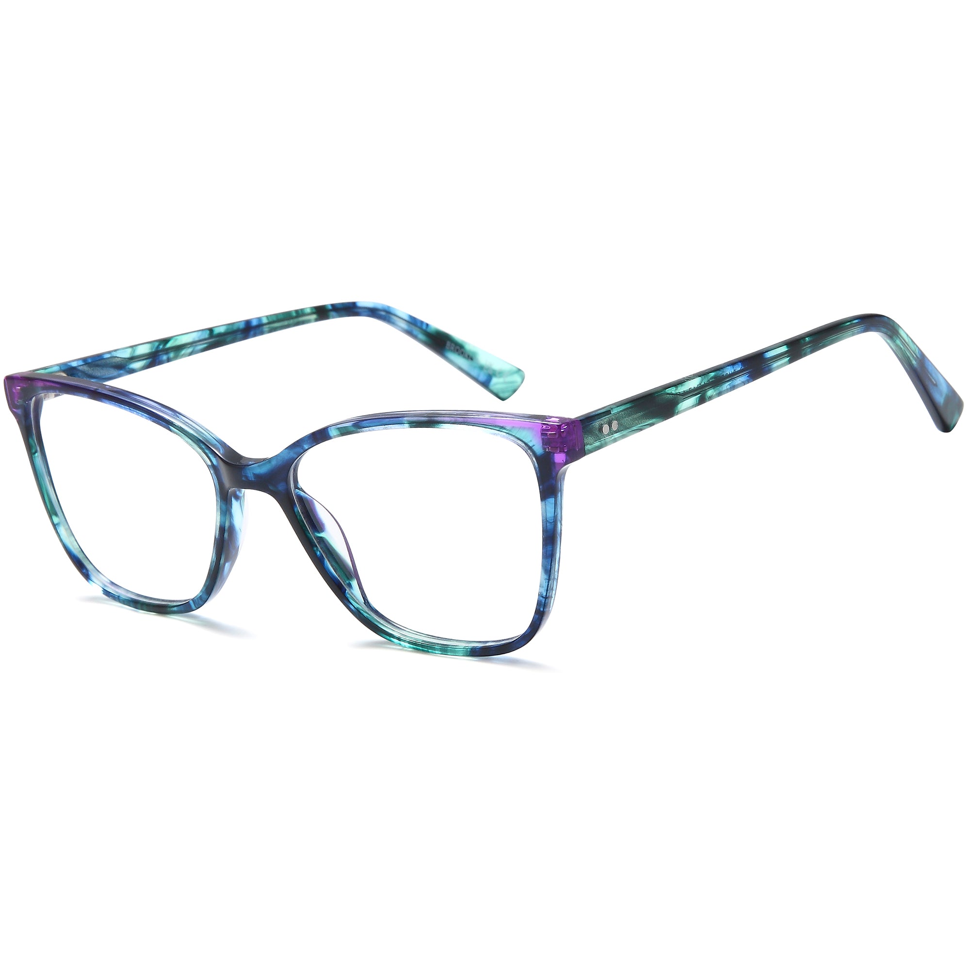 Brooklyn D273 Purple Round Plastic Glasses – Women Full Rim Eyewear