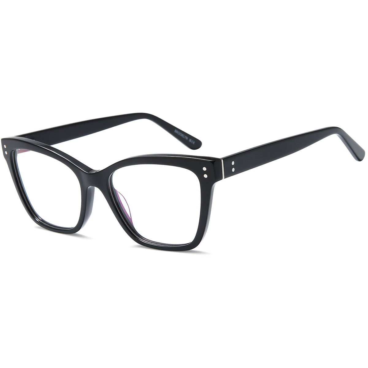 BROOKLYN D279 Black Oval Plastic Glasses – Women Full Rim Eyewear