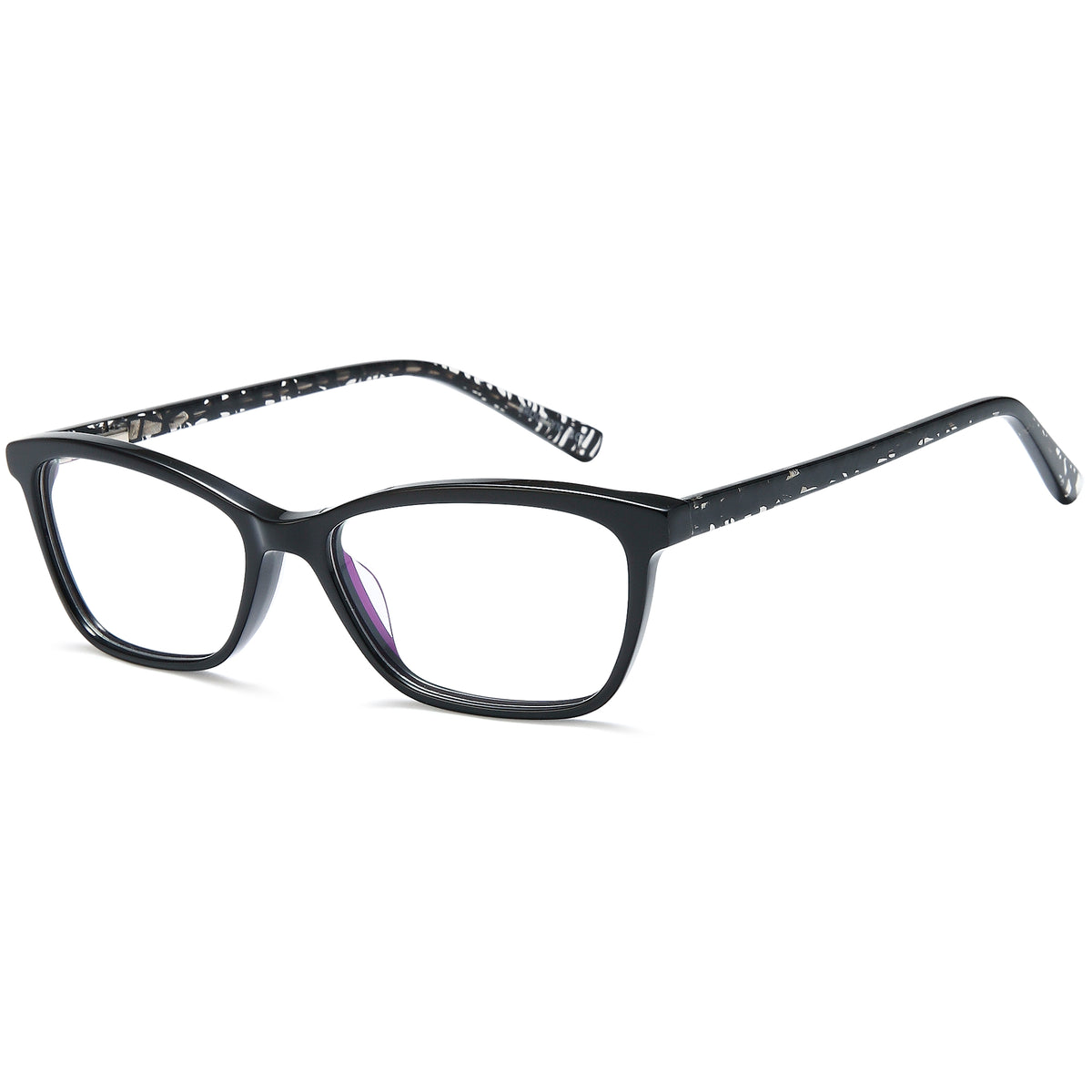 BROOKLYN D280 Black Oval Plastic Glasses – Women Full Rim Eyewear
