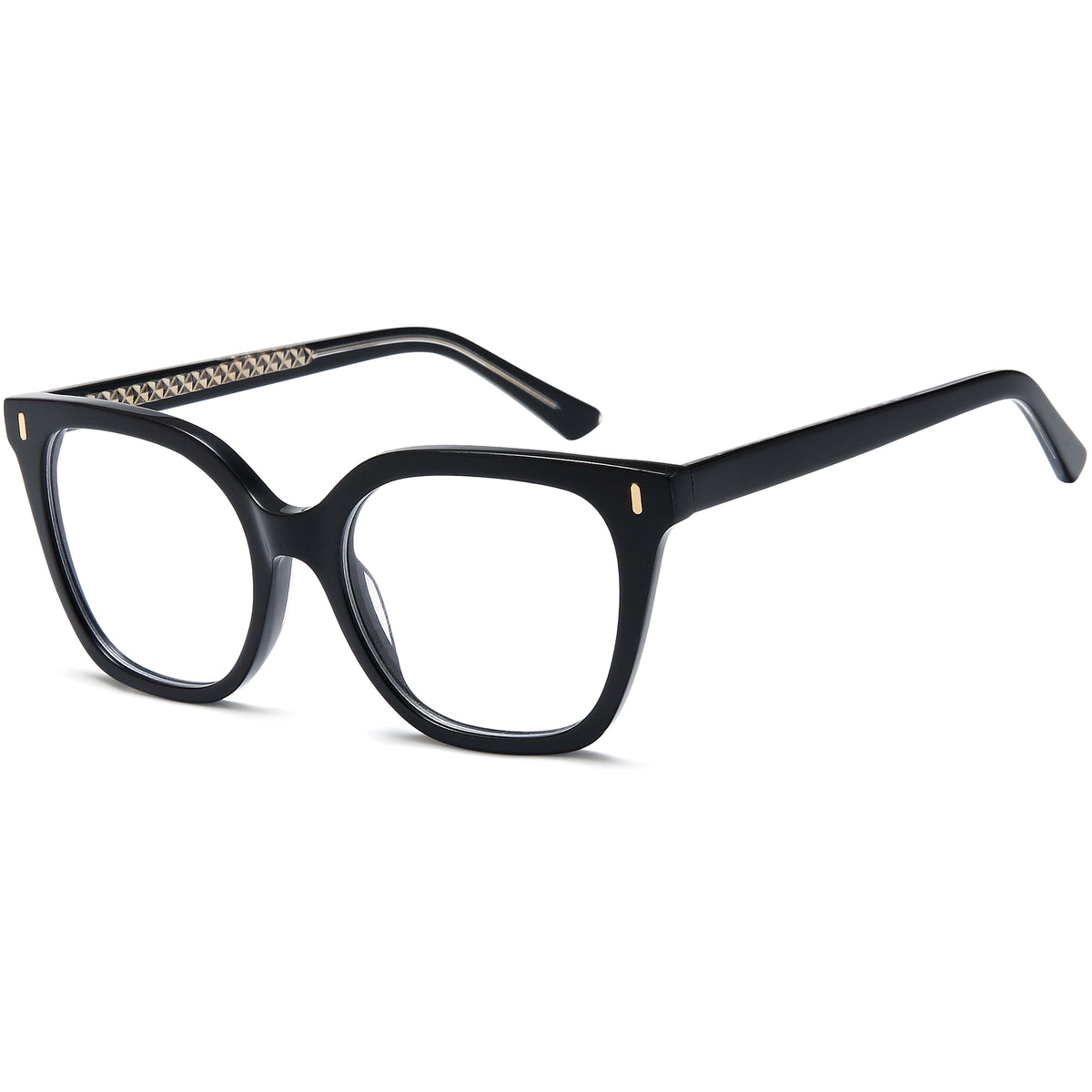 BROOKLYN D281 Black Square Plastic Glasses – Women Full Rim Eyewear