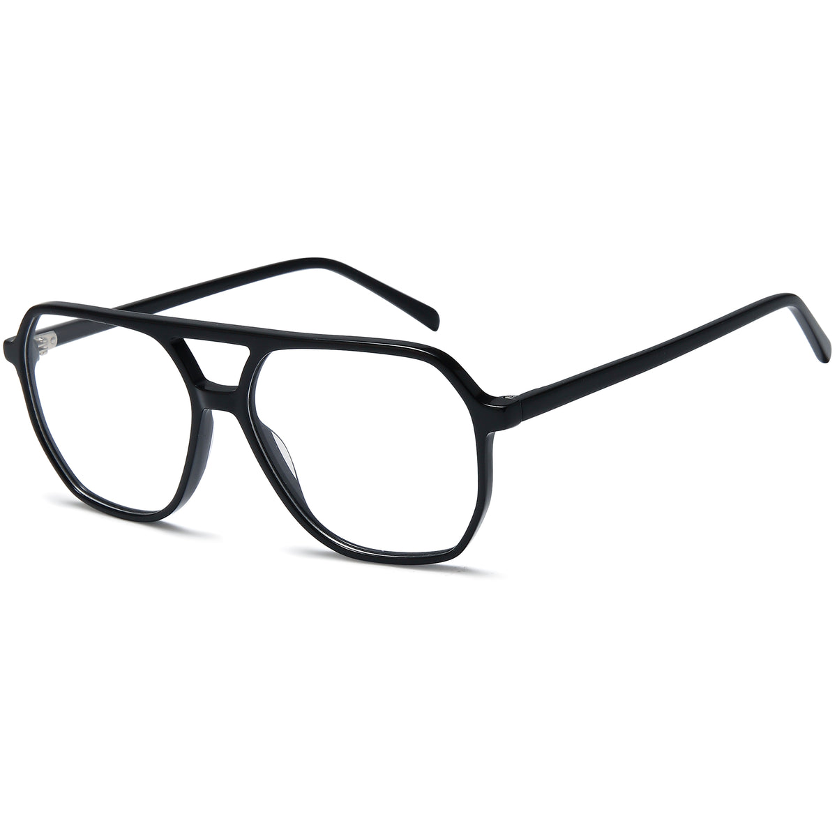 BROOKLYN D282 Black Square Plastic Glasses – Men Full Rim Eyewear