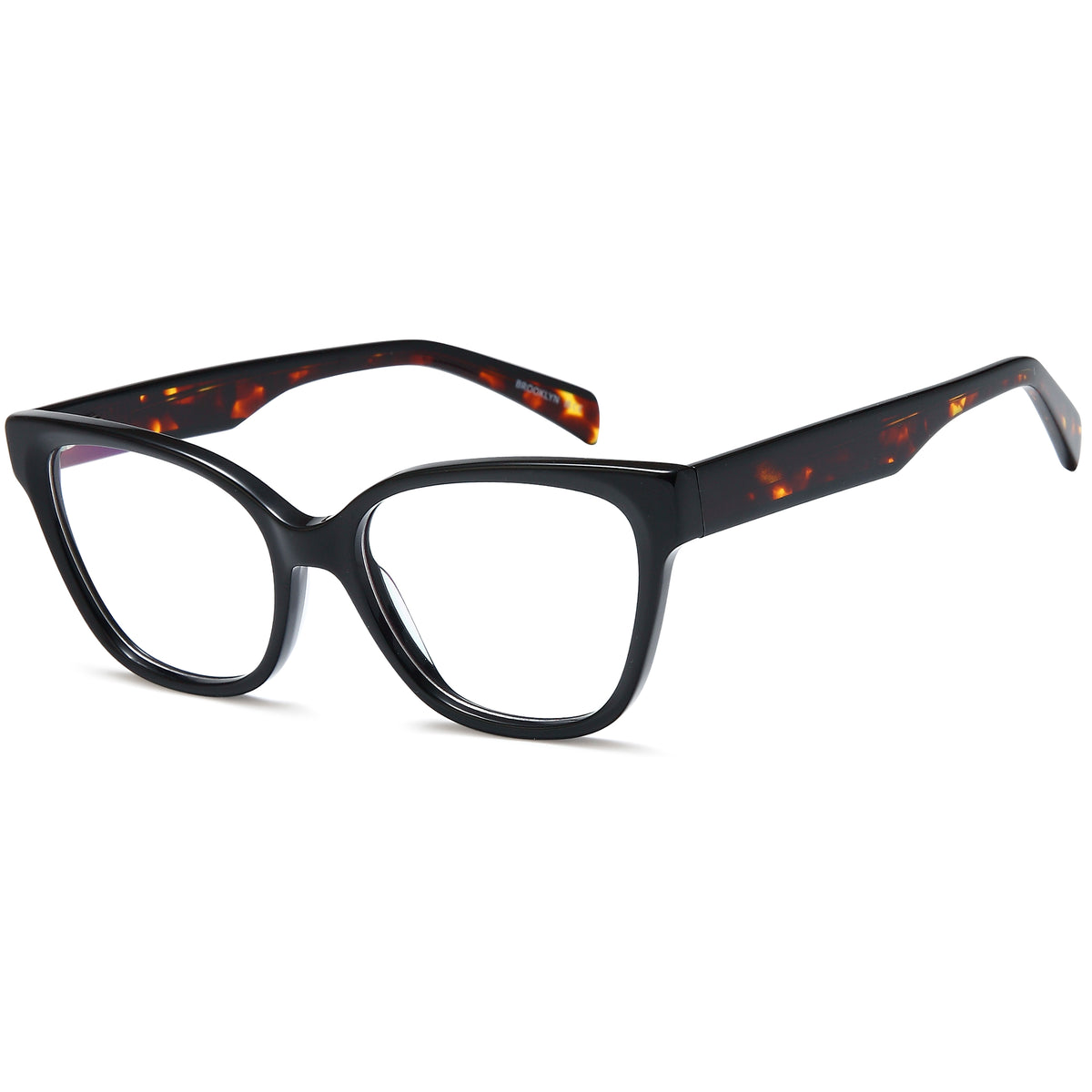 BROOKLYN D285 Black Square Plastic Glasses – Women Full Rim Eyewear
