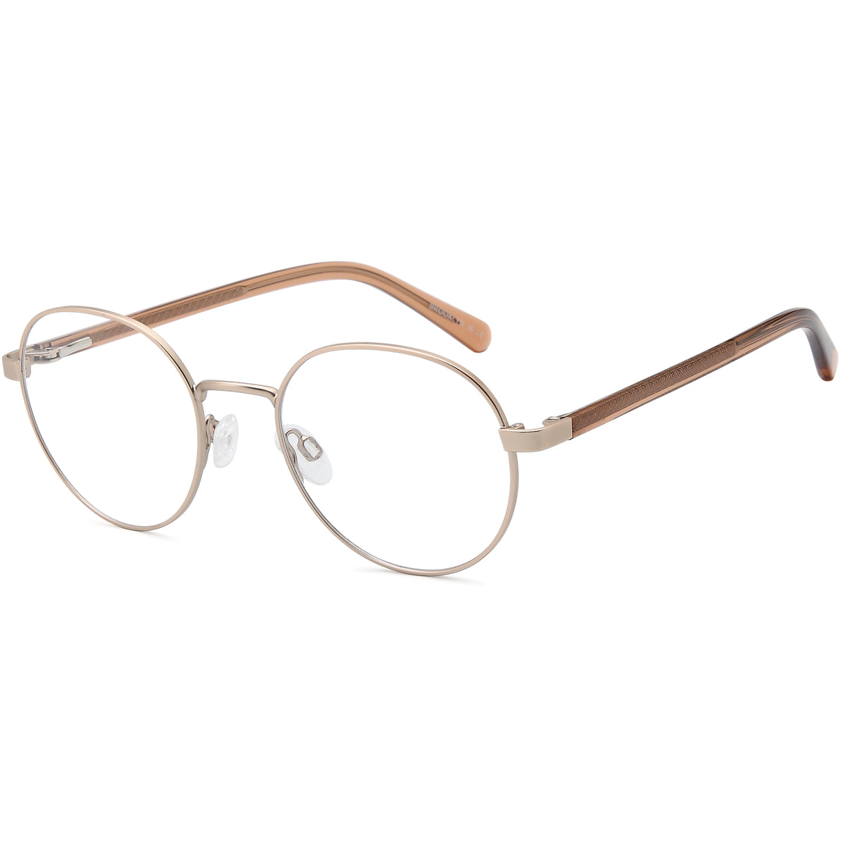 BROOKLYN D286 Gold Round Metal Glasses – Unisex Full Rim Eyewear
