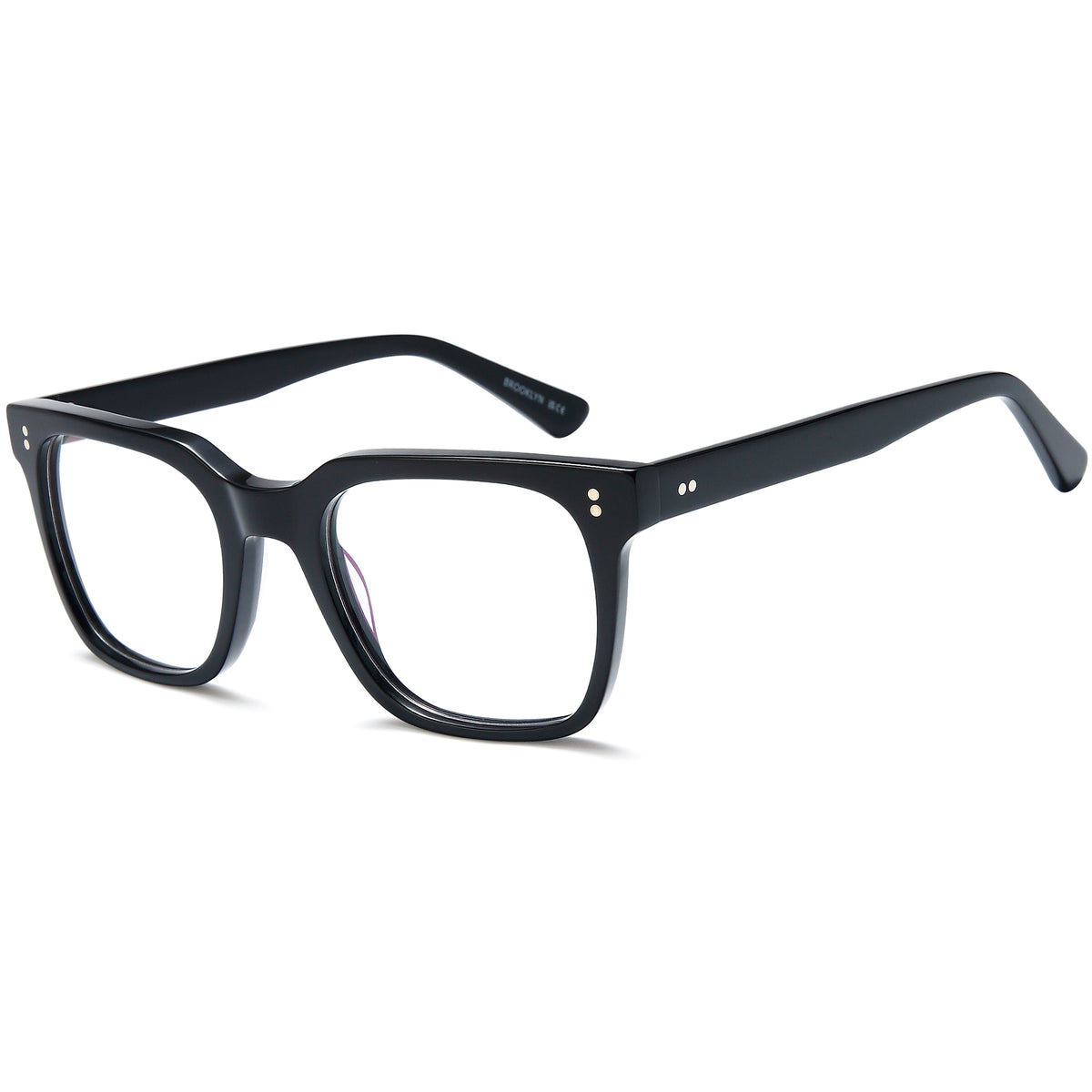 BROOKLYN D289 Black Oval Plastic Glasses – Unisex Full Rim Eyewear