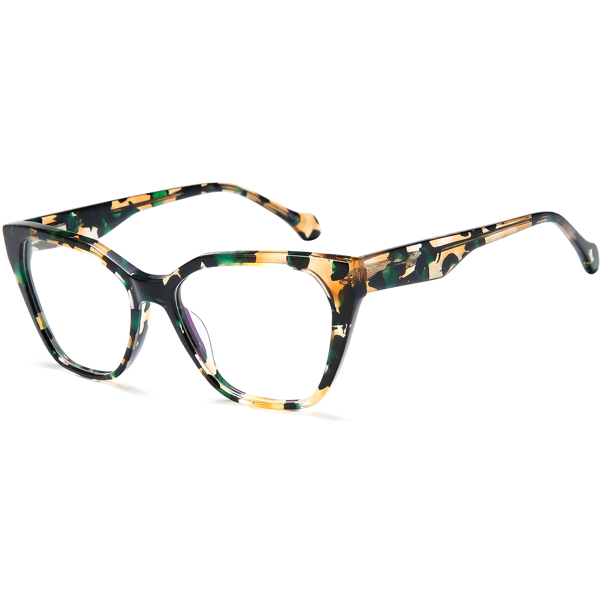 BROOKLYN D290 Green Oval Plastic Glasses – Women Full Rim Eyewear