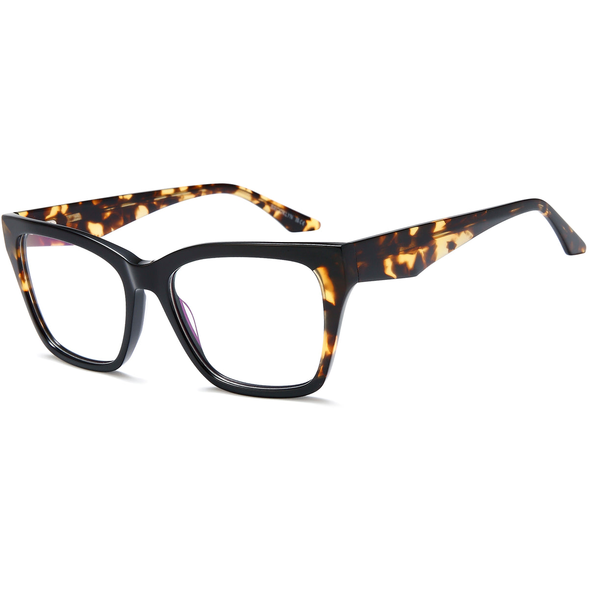 BROOKLYN D291 Black Oval Plastic Glasses – Women Full Rim Eyewear