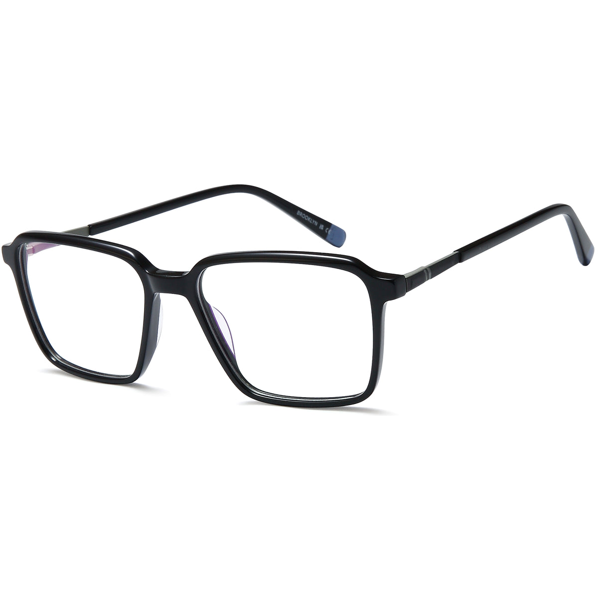 BROOKLYN D292 Black Square Plastic Glasses – Men Full Rim Eyewear