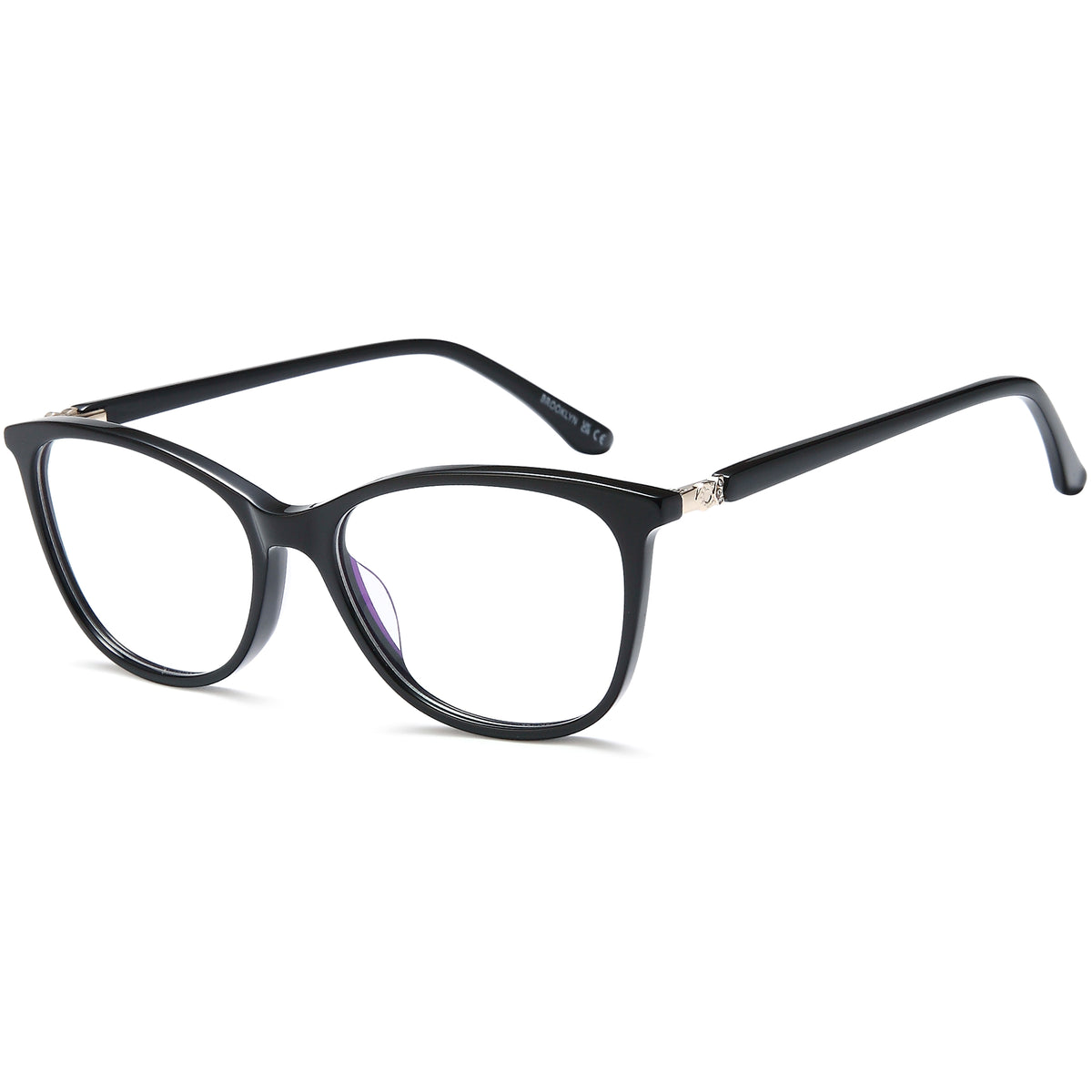 BROOKLYN D298 Black Square Plastic Glasses – Women Full Rim Eyewear