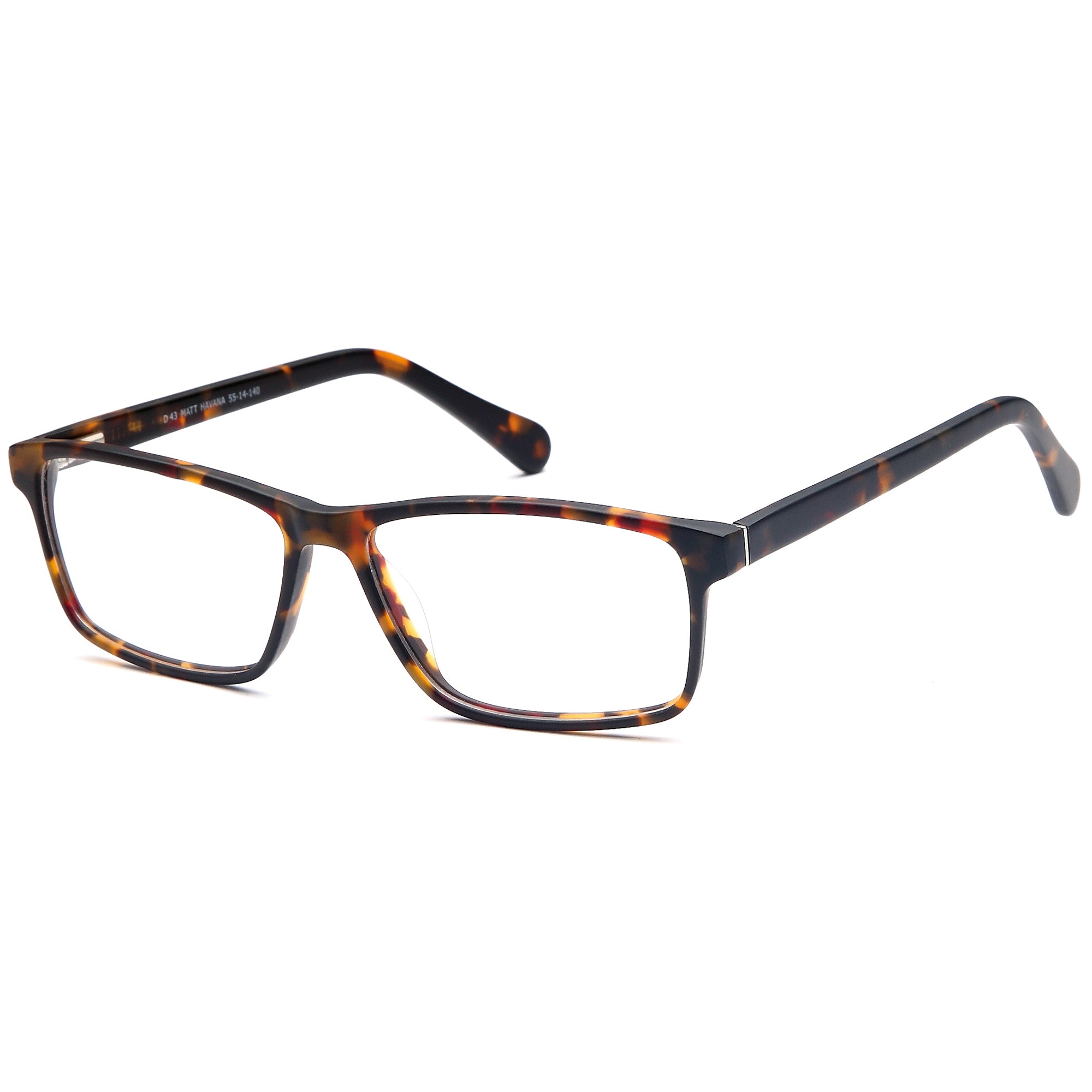 Brooklyn D43 Matt Havana Acetate Glasses – Men Full Rim Eyewear