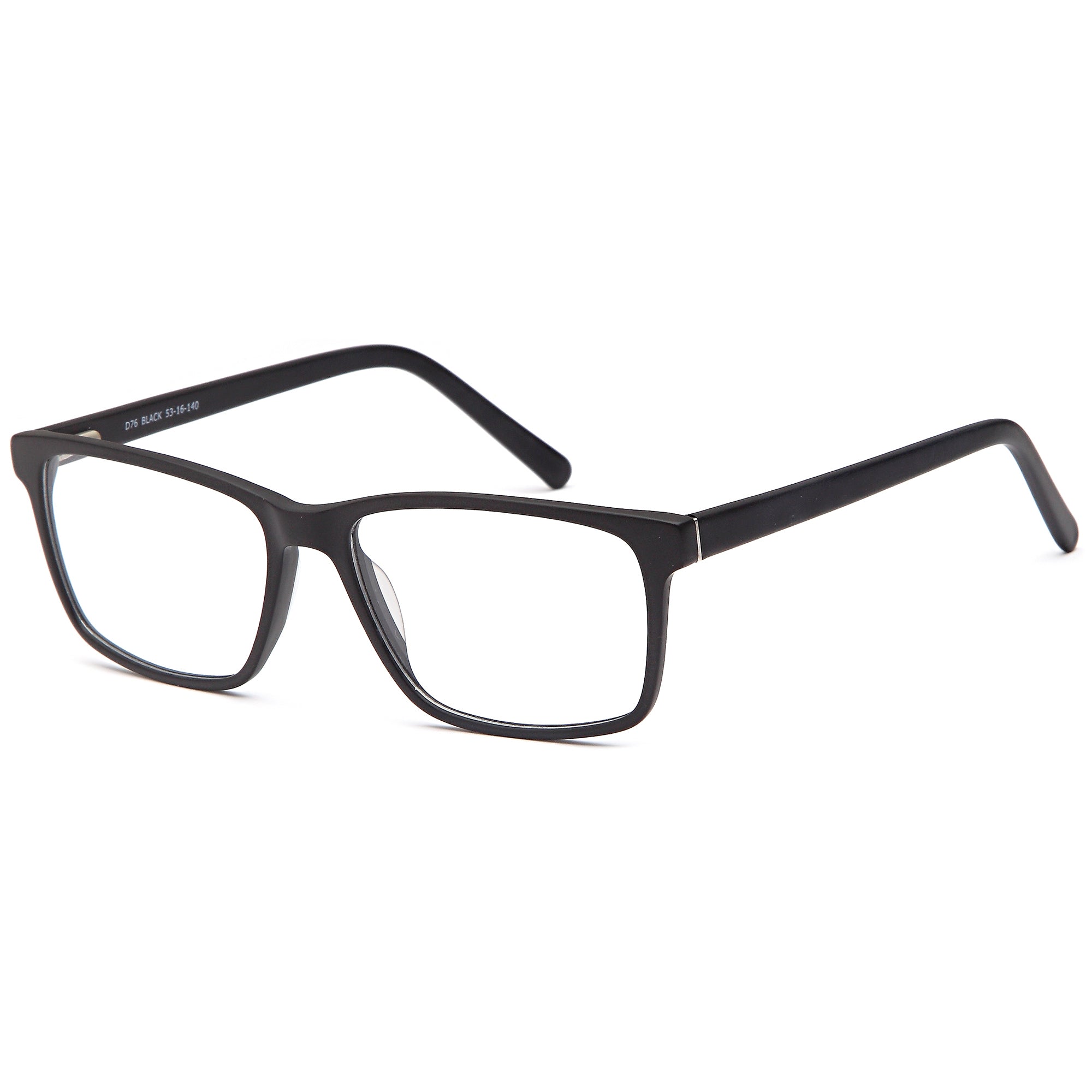 Brooklyn D76 Black Square Plastic Glasses – Men Full Rim Eyewear