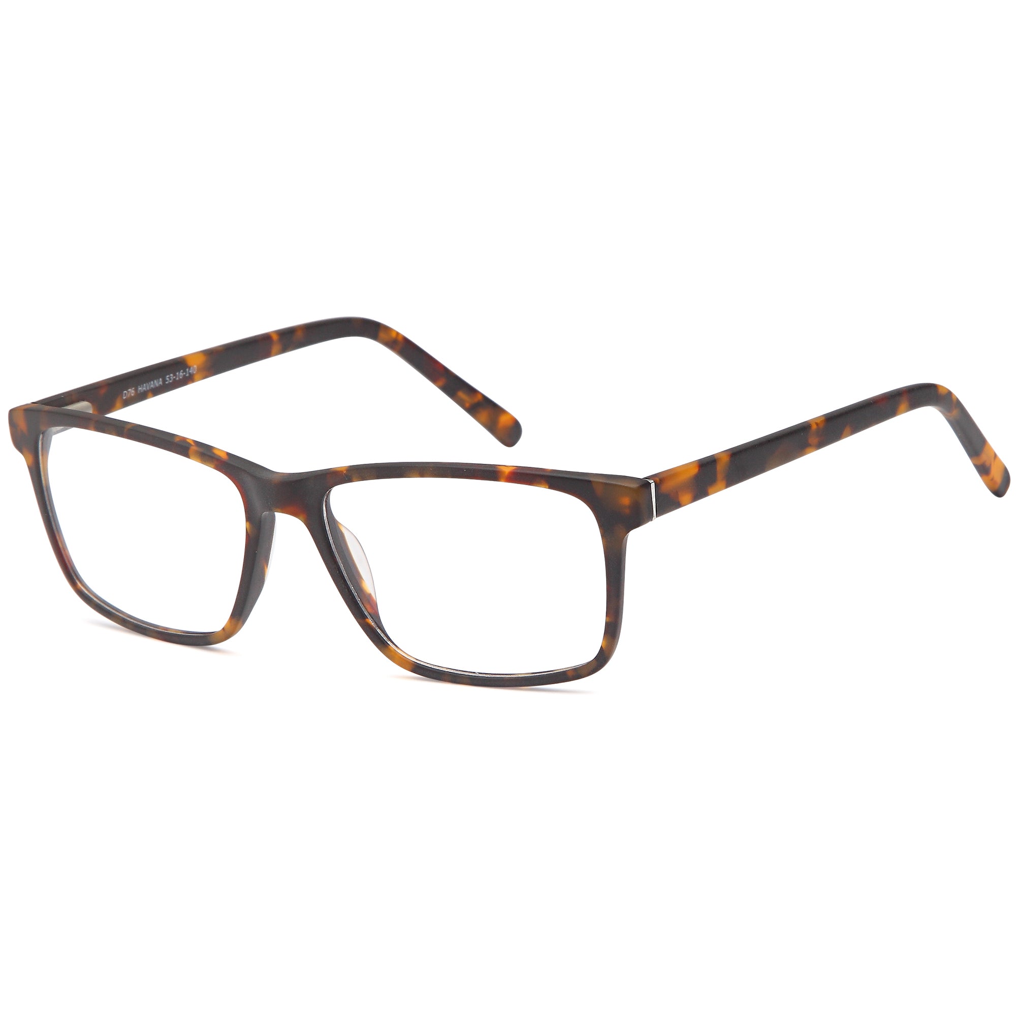 Brooklyn D76 Havana Square Plastic Glasses – Men Full Rim Eyewear