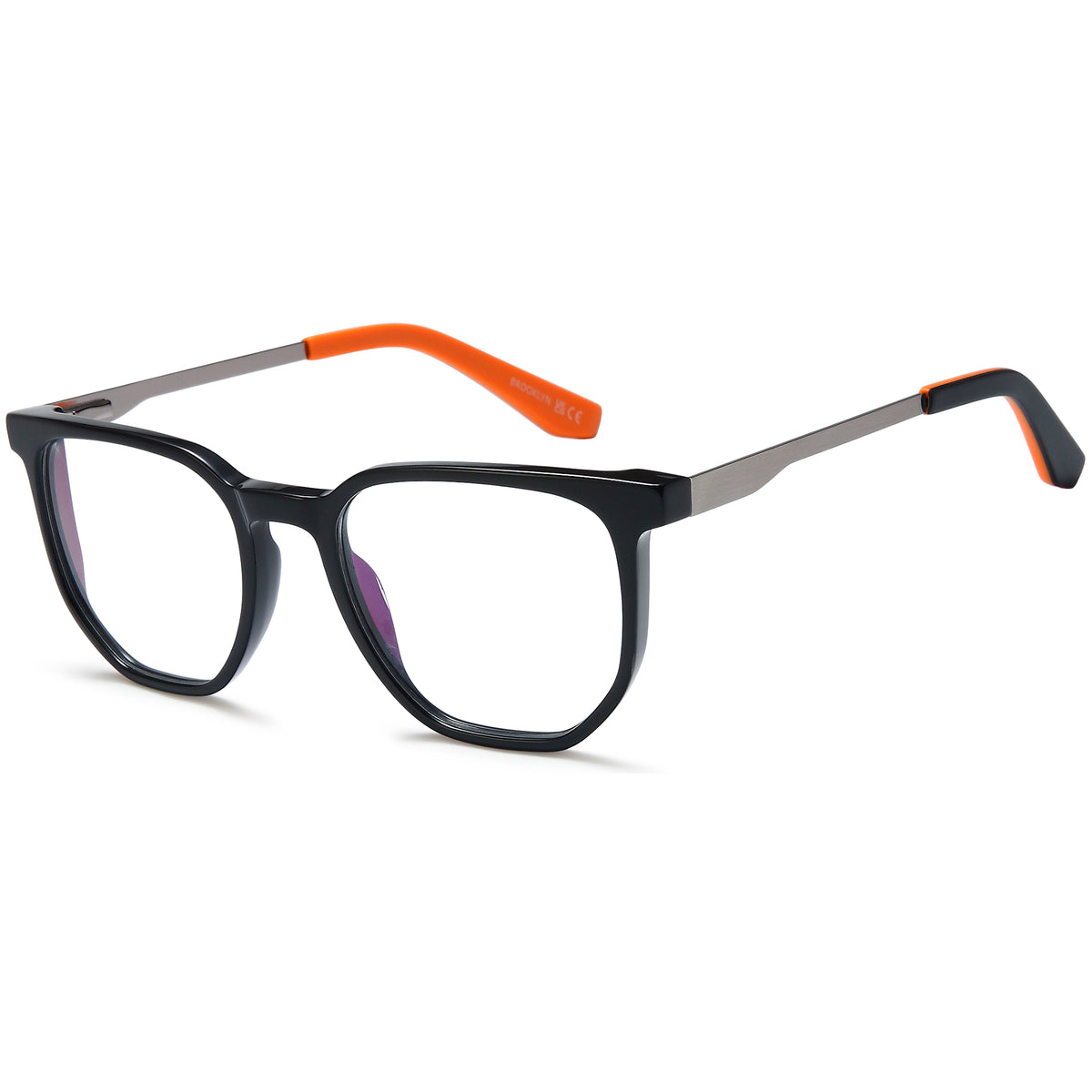 BROOKLYN BLACK LABEL DB9972 Black Square Plastic Glasses – Unisex Full Rim Eyewear