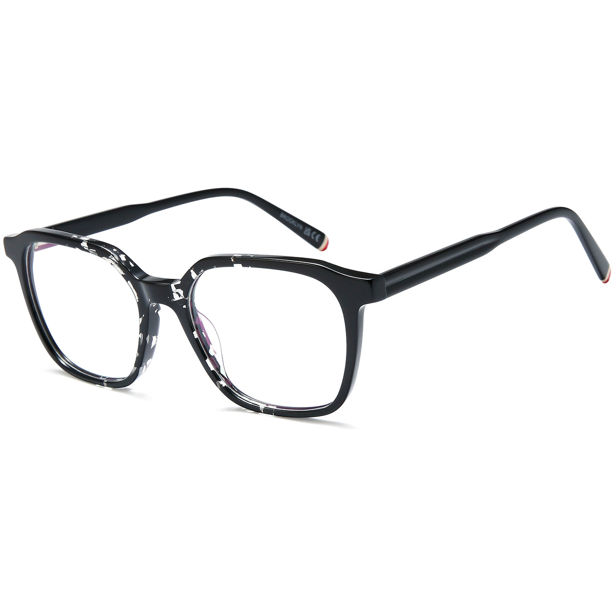 BROOKLYN BLACK LABEL DB9975 Black Square Plastic Glasses – Unisex Full Rim Eyewear