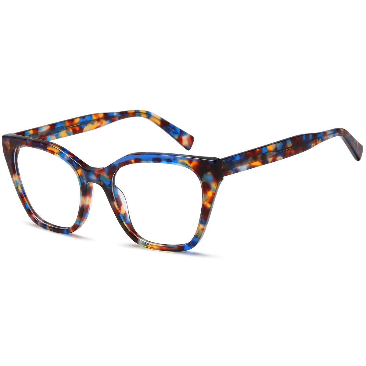 BROOKLYN BLACK LABEL DB9976 Blue Cat-Eye Plastic Glasses – Women Full Rim Eyewear
