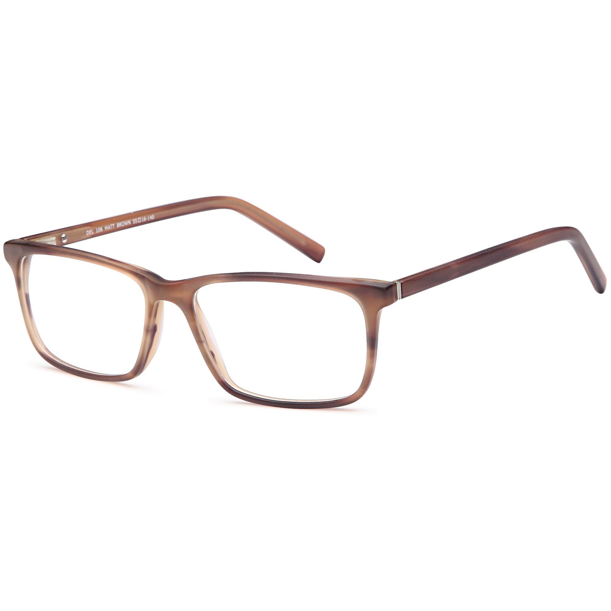 Delancy DEL106 Matt Brown Plastic Glasses – Men Full Rim Eyewear