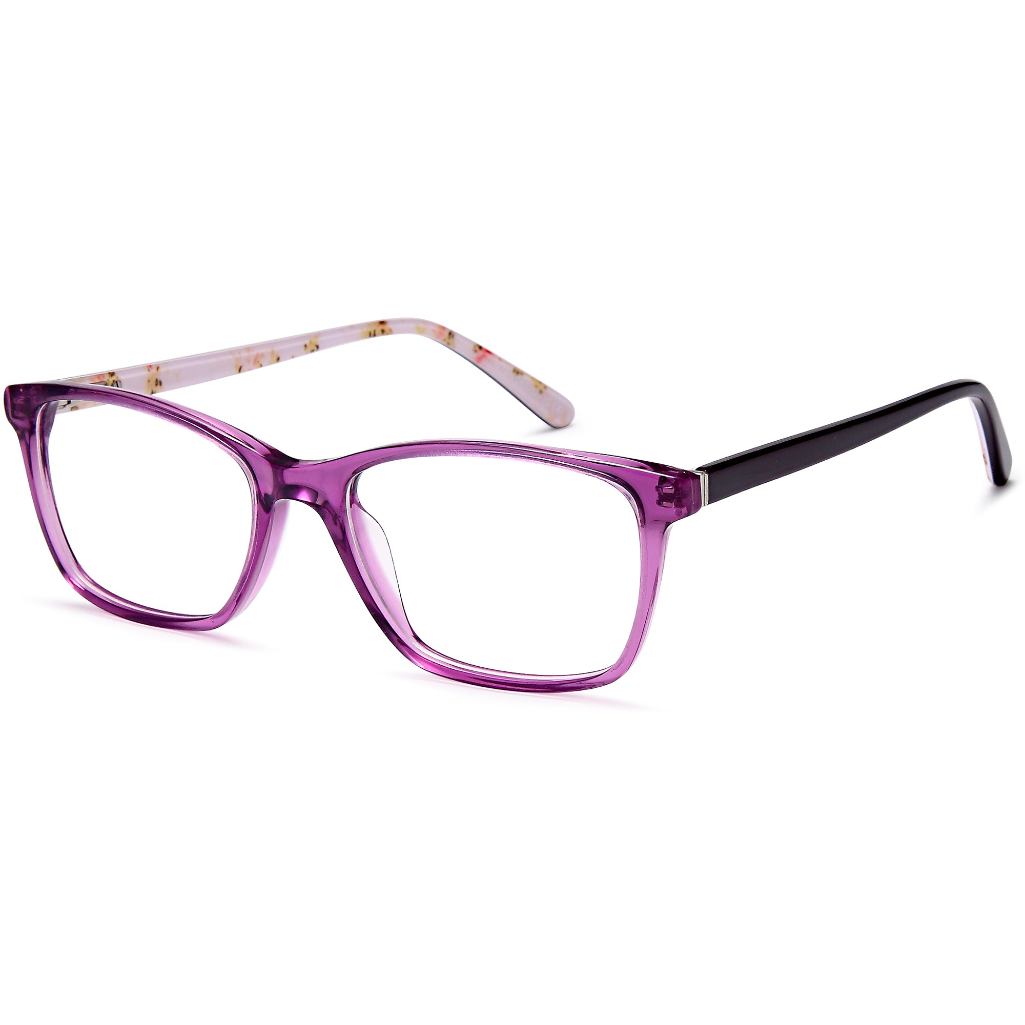Delancy DEL112 Lilac Square Plastic Glasses – Women Full Rim Eyewear