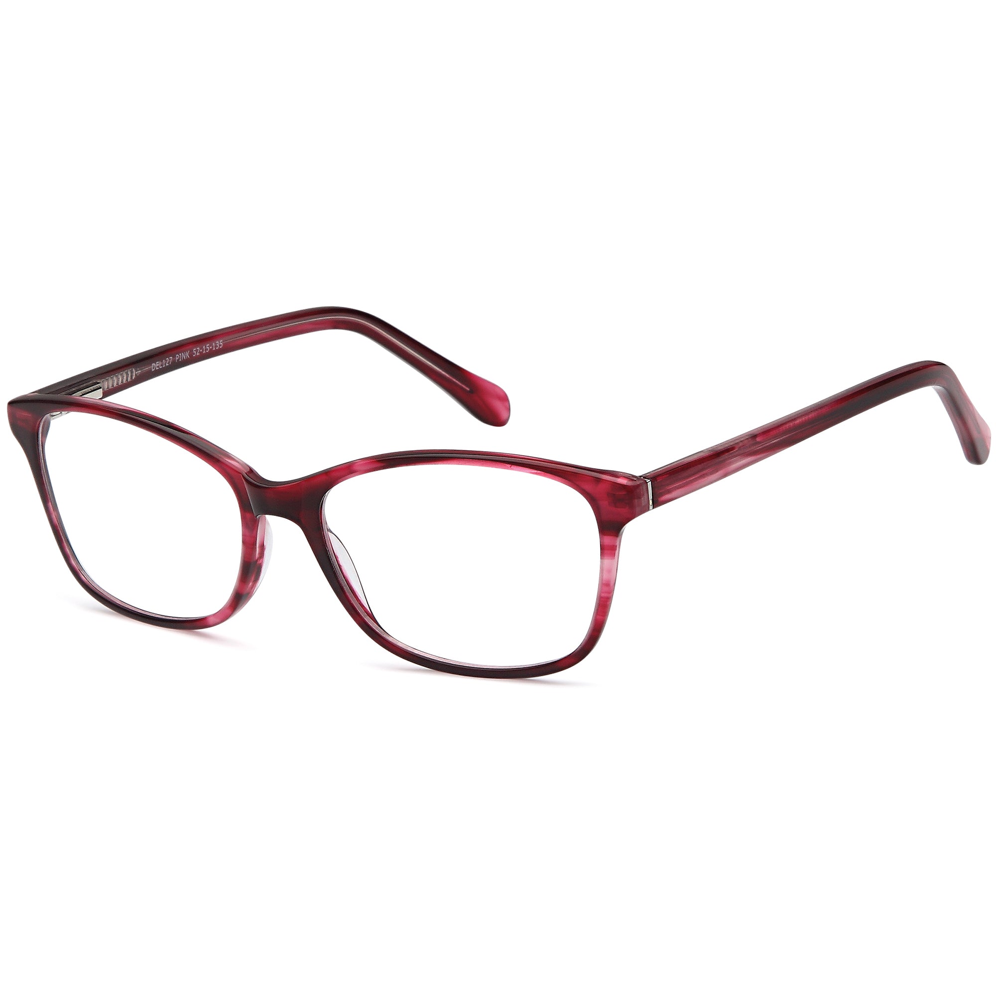 Delancy DEL127 Pink Square Plastic Glasses – Women Full Rim Eyewear