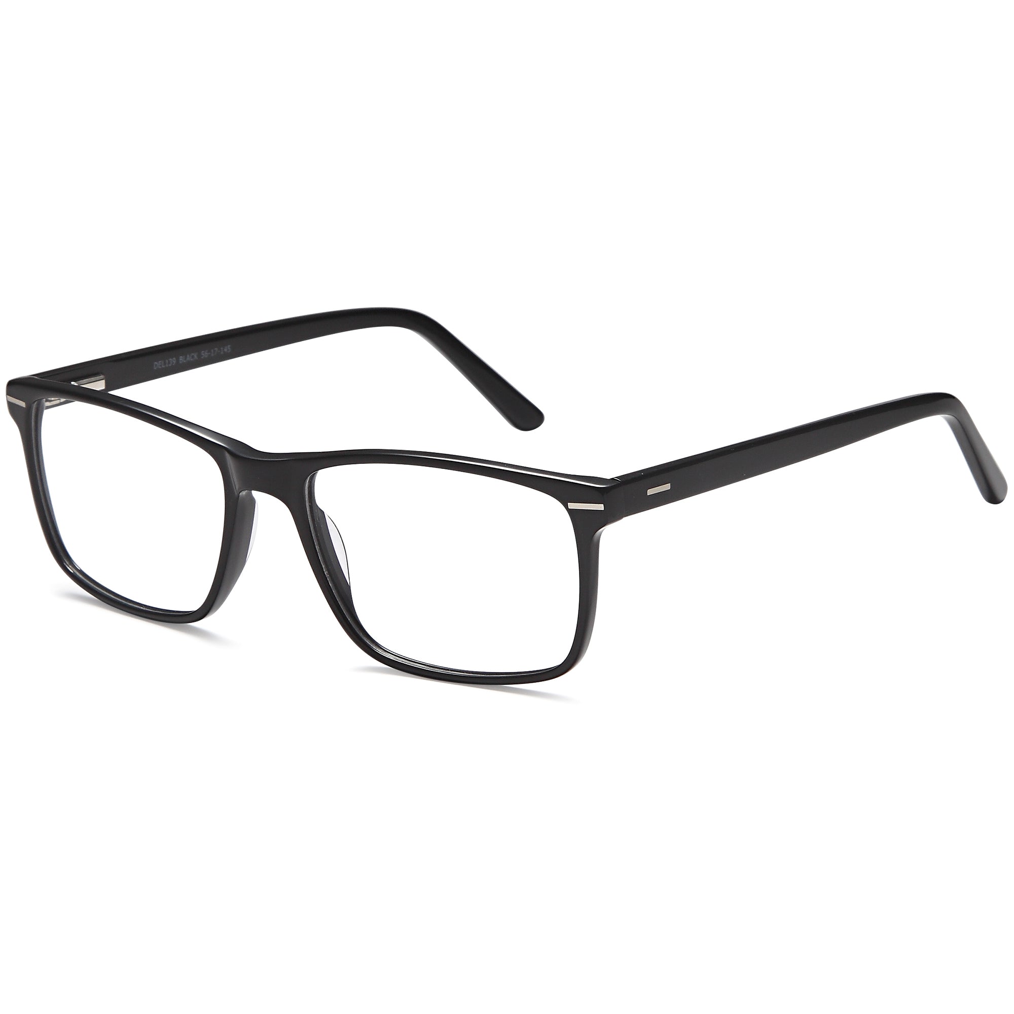 Delancy DEL139 Black Square Plastic Glasses – Men Full Rim Eyewear