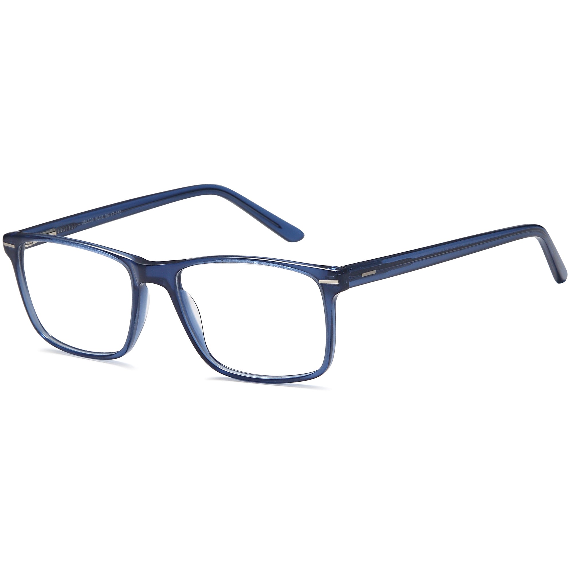 Delancy DEL139 Blue Square Plastic Glasses – Men Full Rim Eyewear