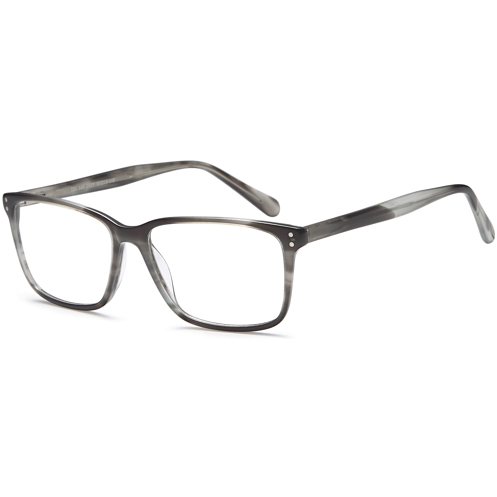 Delancy DEL140 Grey Square Plastic Glasses – Men Full Rim Eyewear