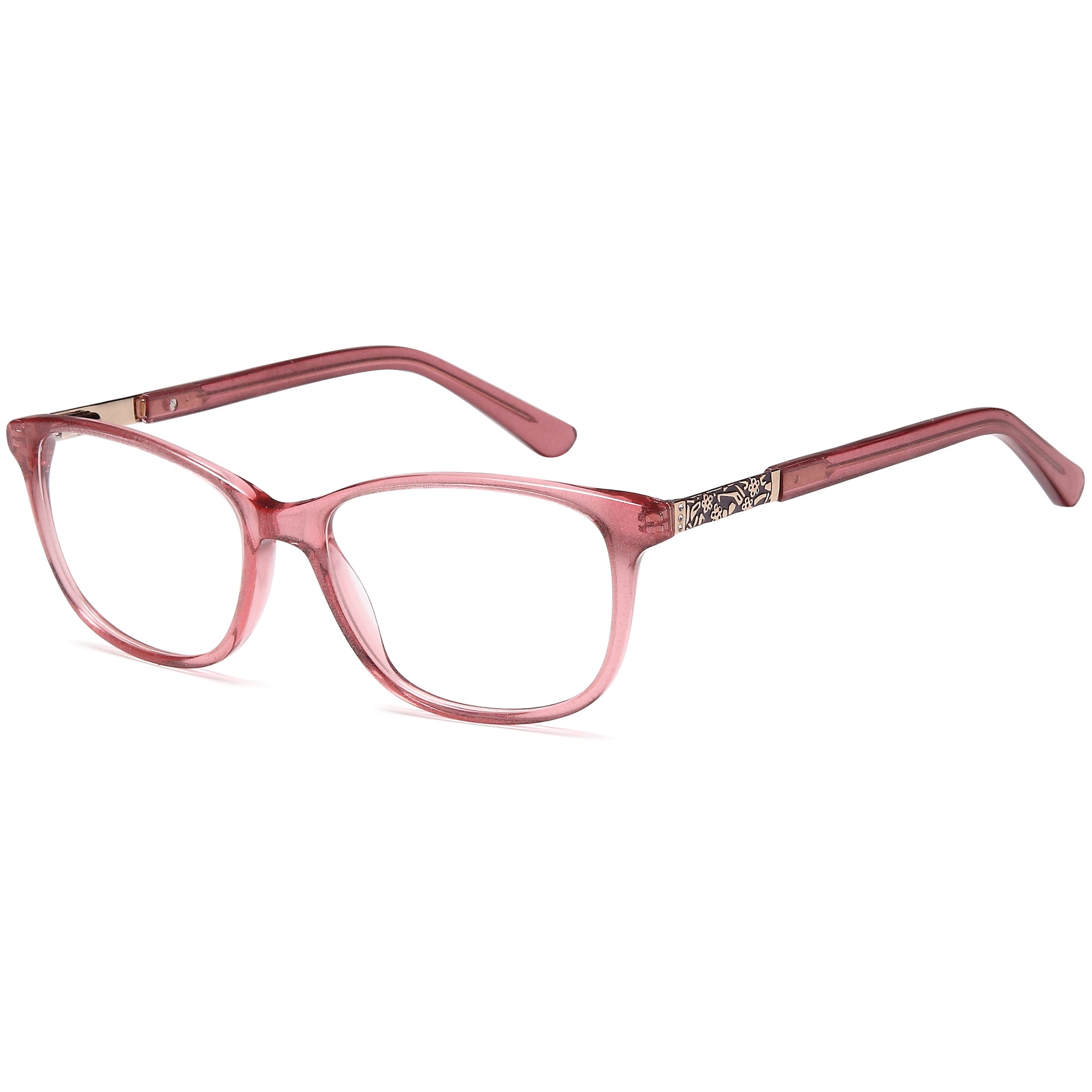 Delancy DEL146 Pink Square Plastic Glasses – Women Full Rim Eyewear