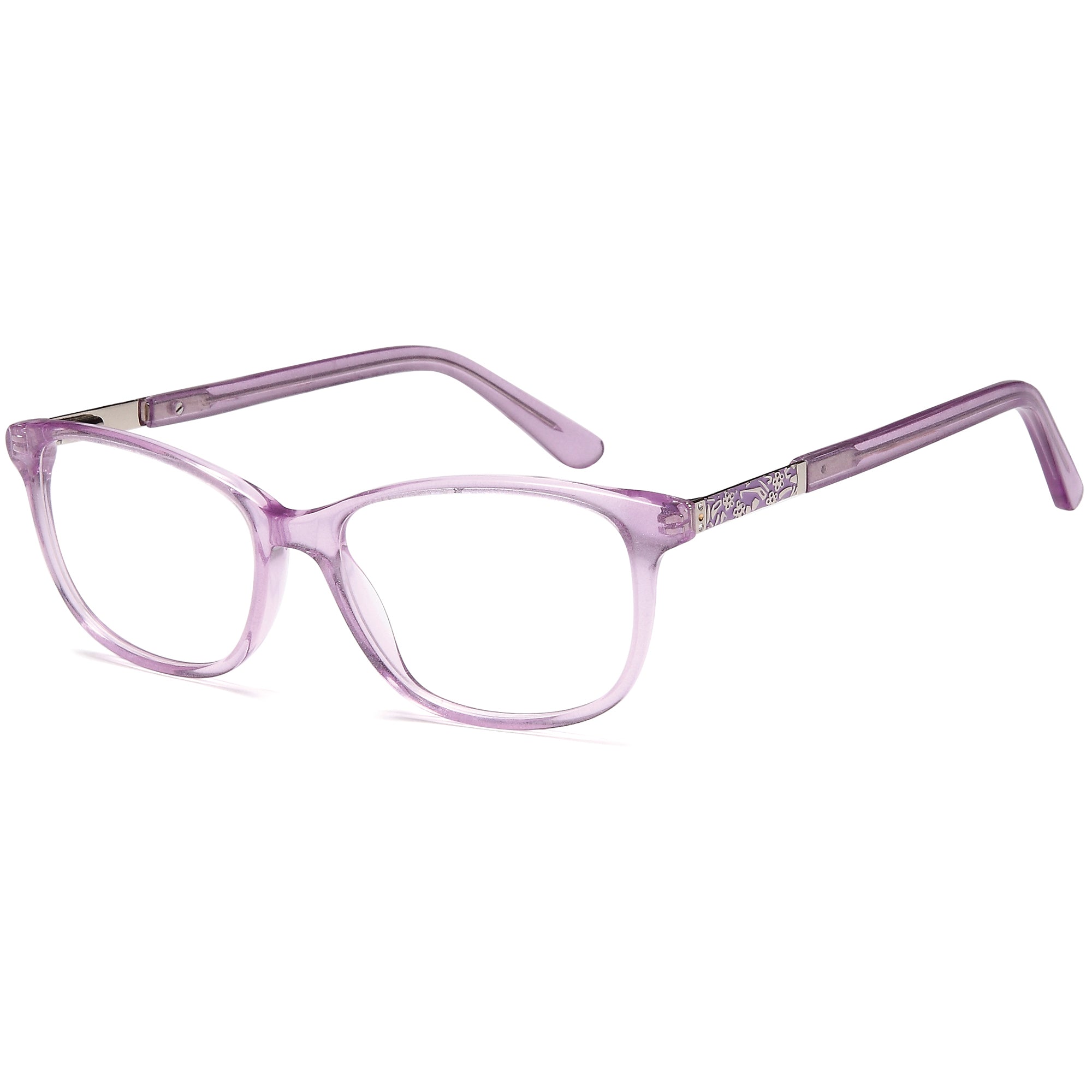Delancy DEL146 Purple Square Plastic Glasses – Women Full Rim Eyewear