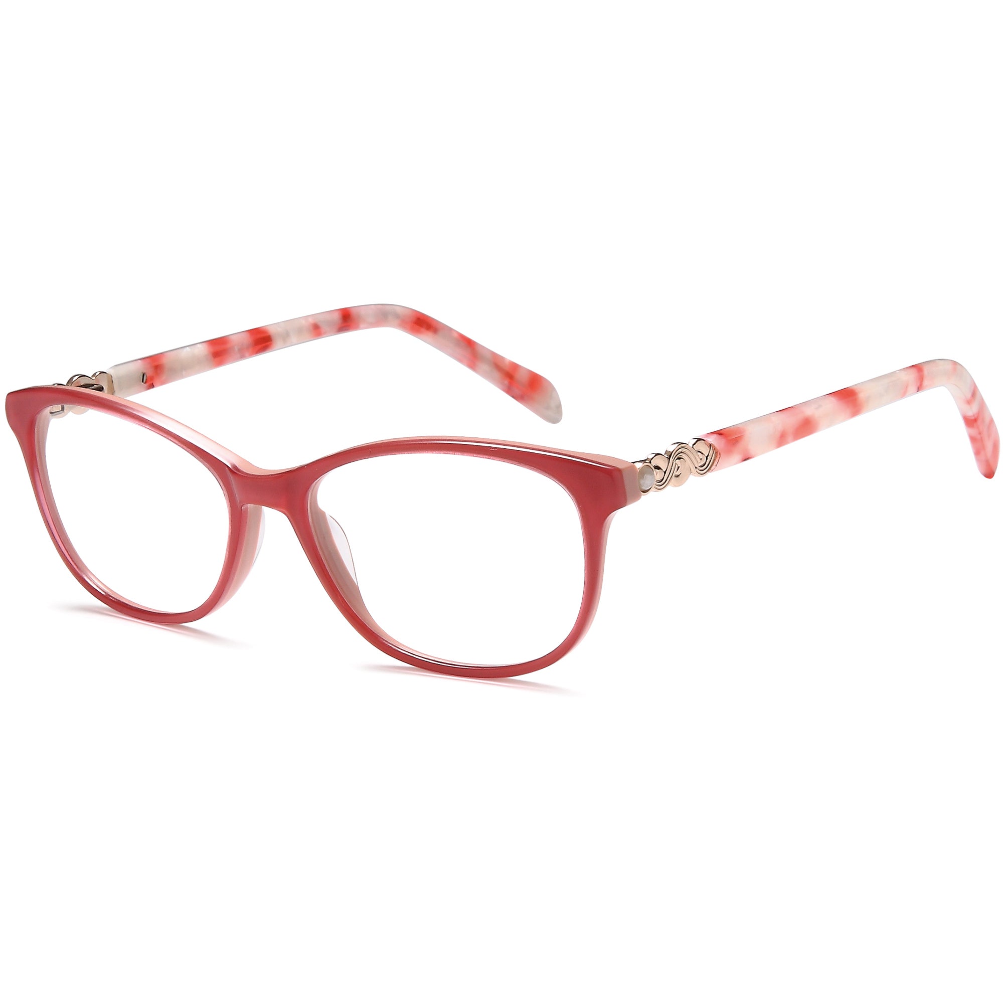 Delancy DEL147 Pink Square Plastic Glasses – Women Full Rim Eyewear