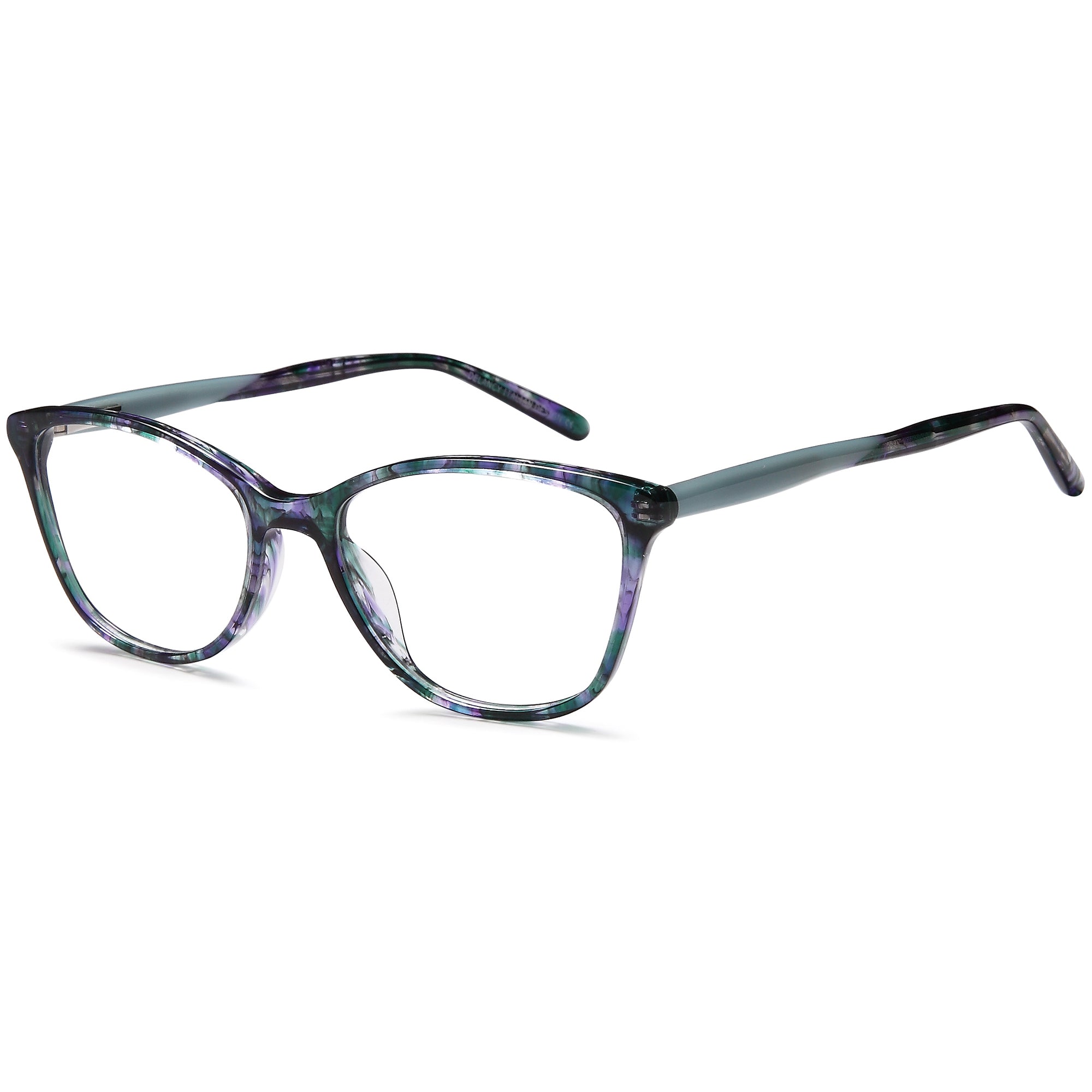Delancy DEL148 Purple Square Plastic Glasses – Women Full Rim Eyewear