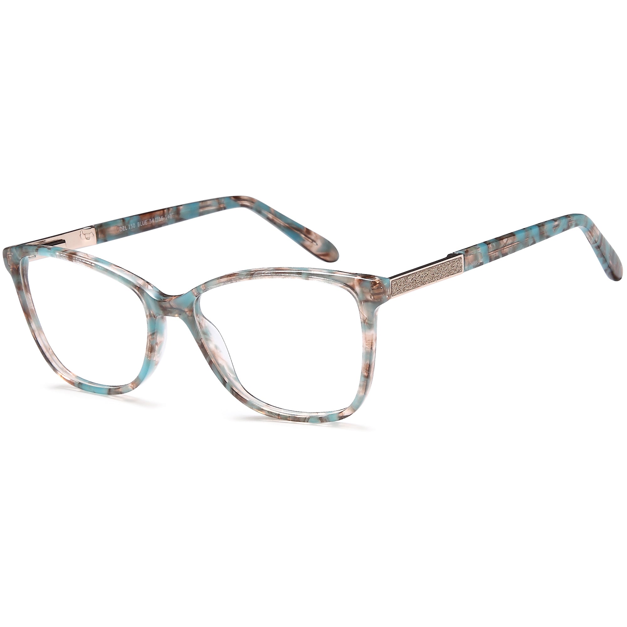 Delancy DEL150 Blue Square Plastic Glasses – Women Full Rim Eyewear