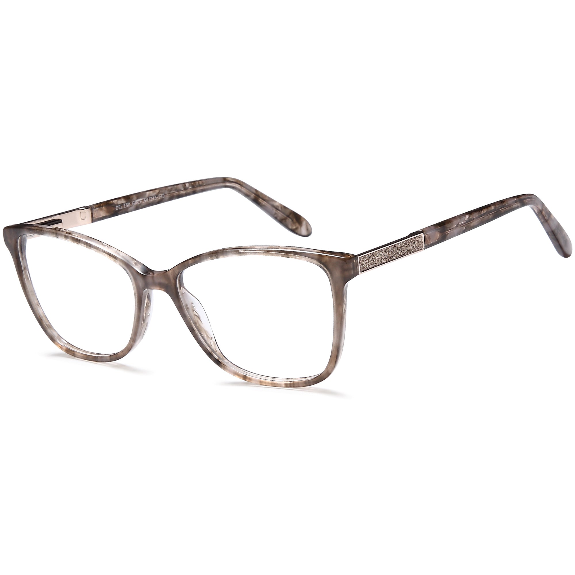 Delancy DEL150 Grey Square Plastic Glasses – Women Full Rim Eyewear