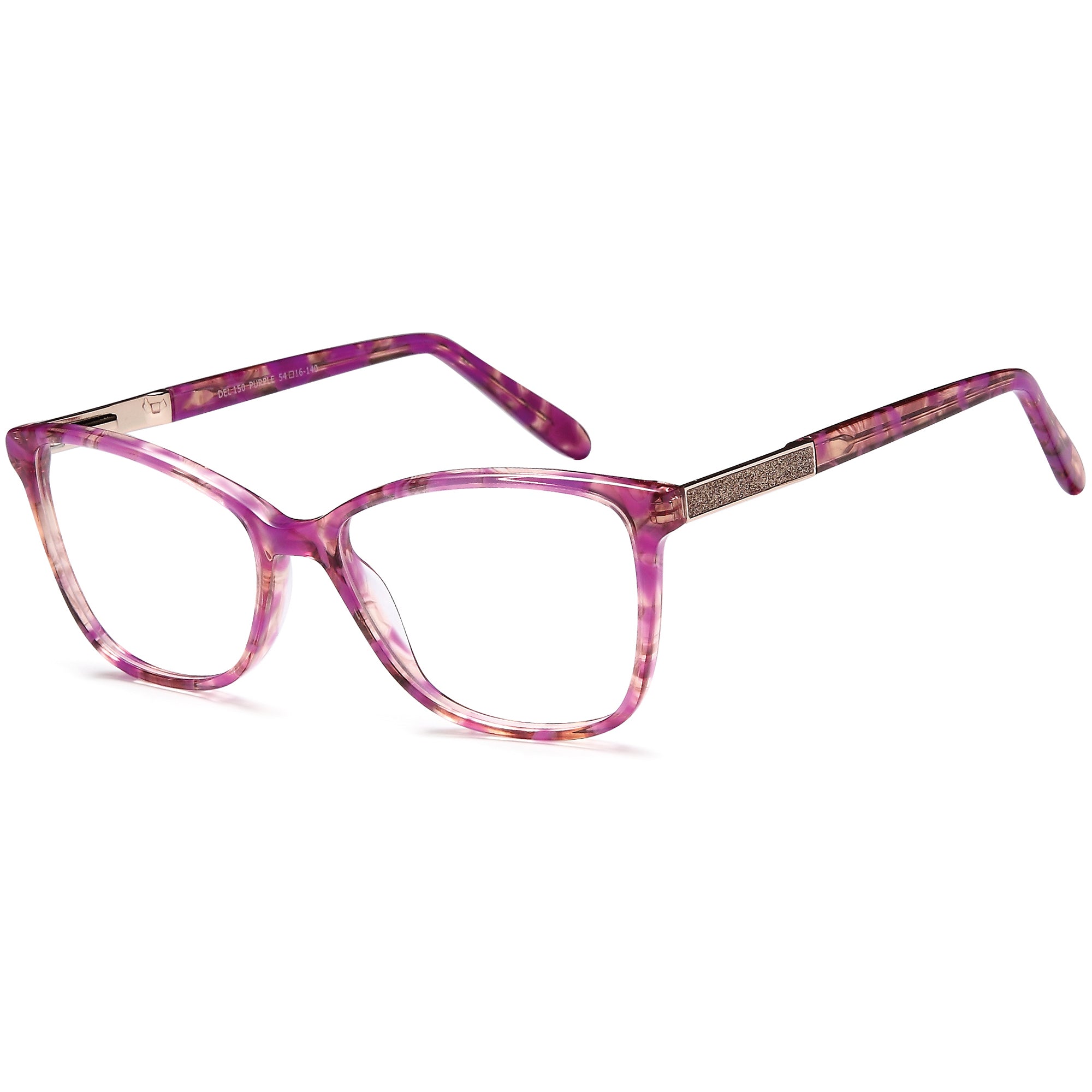 Delancy DEL150 Purple Square Plastic Glasses – Women Full Rim Eyewear