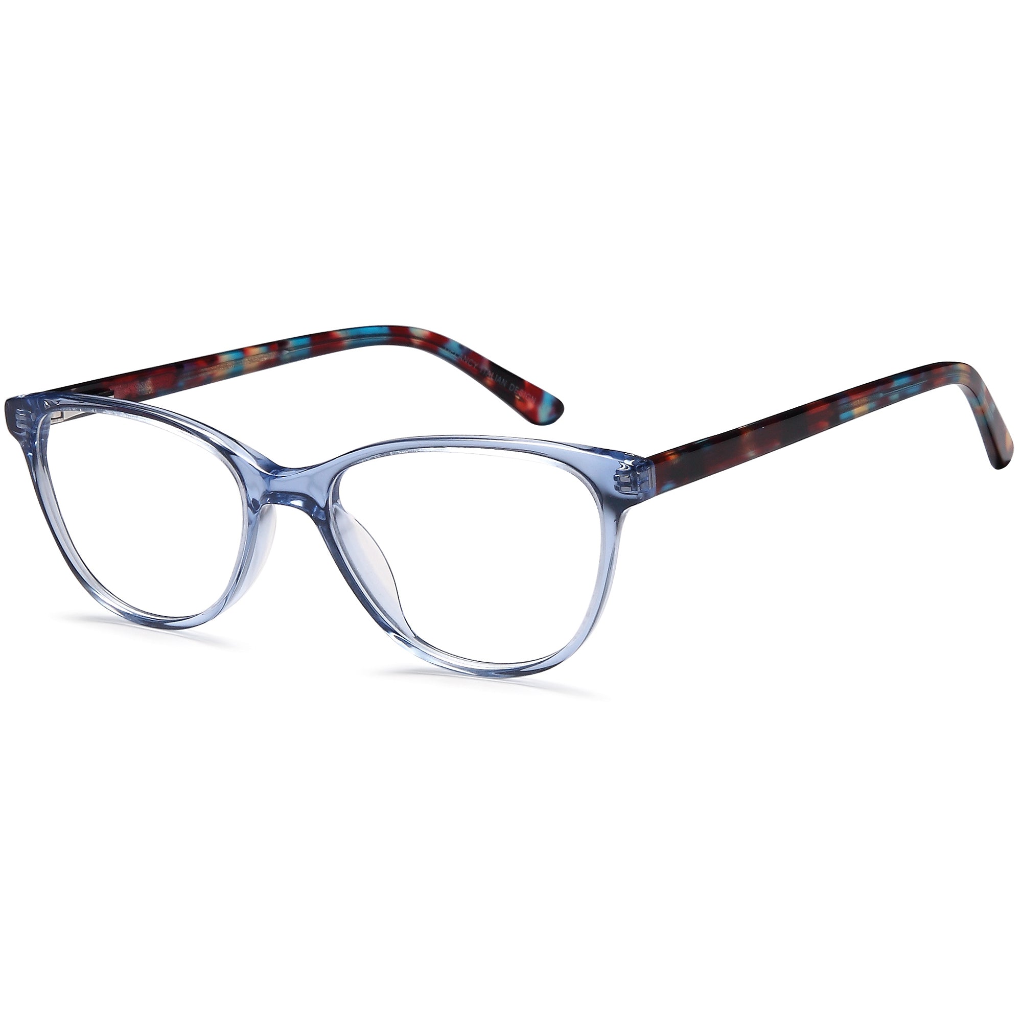 Delancy DEL152 Blue Crystal Plastic Glasses – Women Full Rim Eyewear