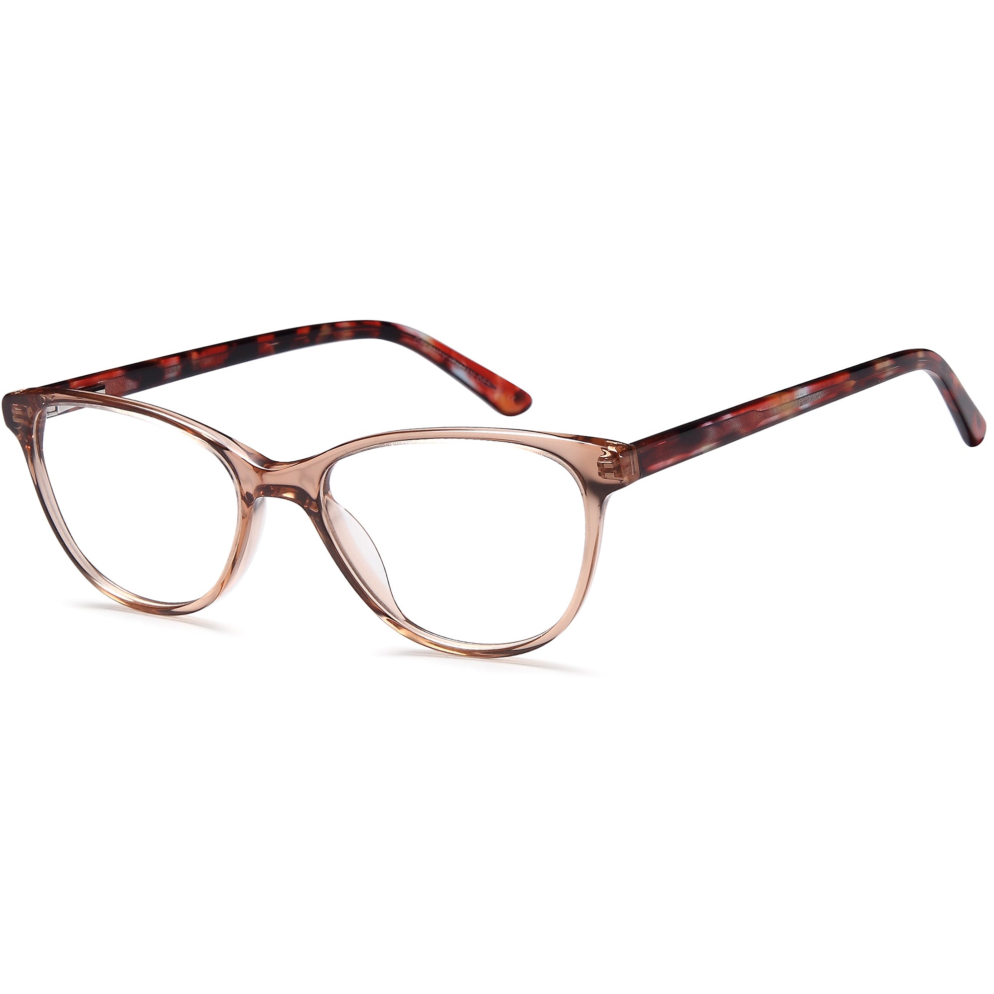 Delancy DEL152 Brown Crystal Plastic Glasses – Women Full Rim Eyewear