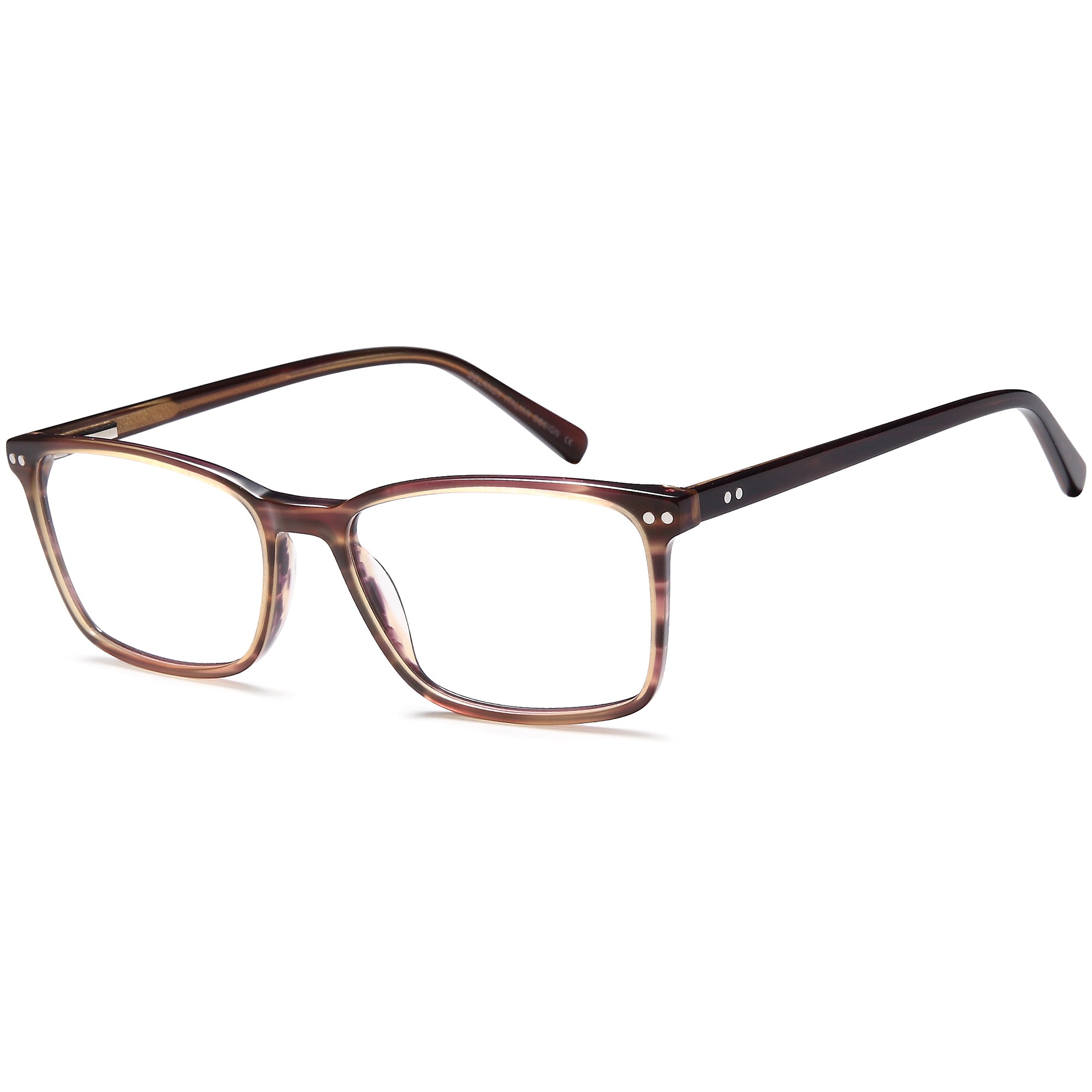 Delancy DEL153 Brown Square Plastic Glasses – Men Full Rim Eyewear