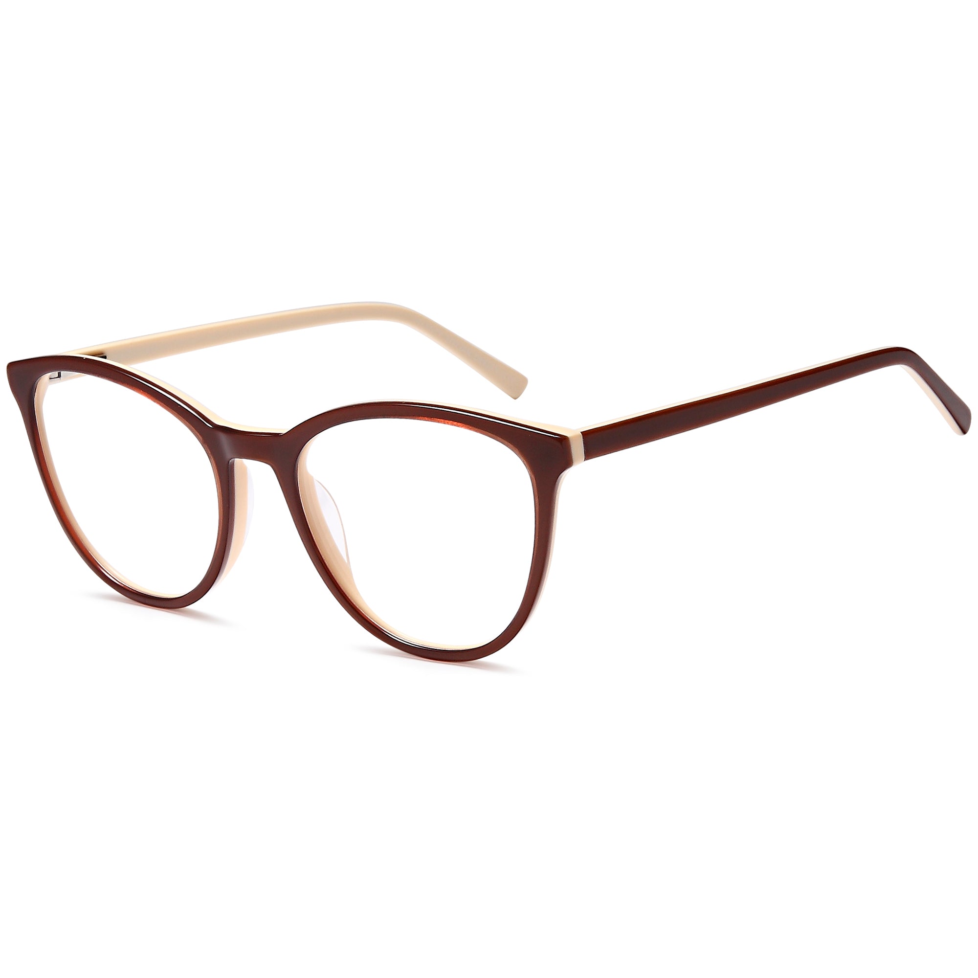 Delancy DEL166 Brown Square Plastic Glasses – Women Full Rim Eyewear